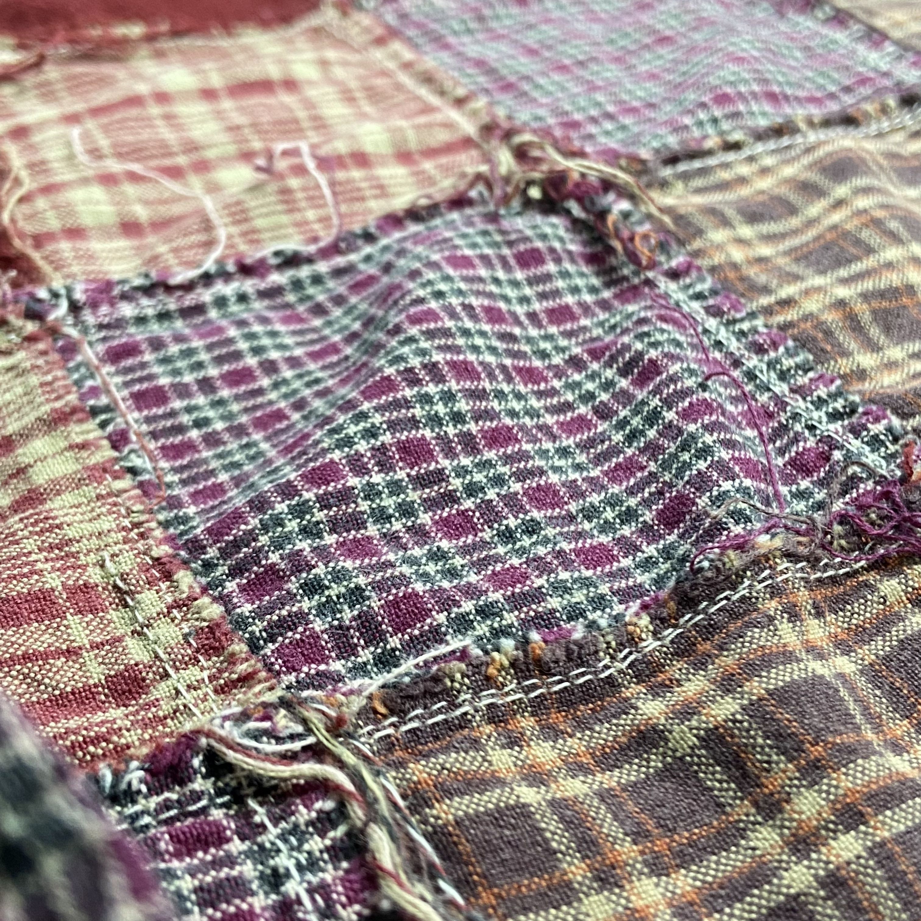 Handmade PATCHWORK HAND CRAFTED 1980s VINTAGE RARE SHIRT - № 1224 Size US L / EU 52-54 / 3 - 10 Thumbnail