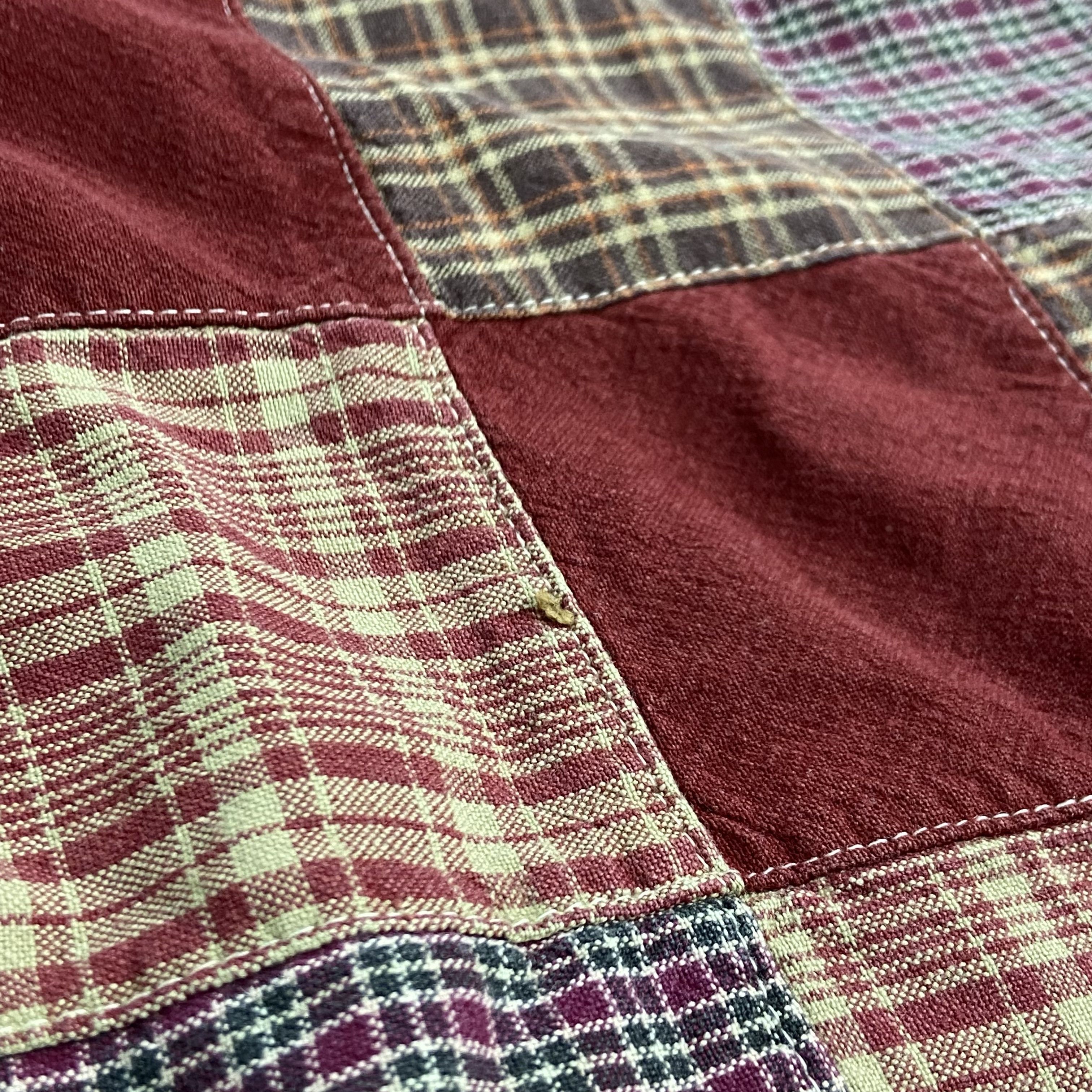 Handmade PATCHWORK HAND CRAFTED 1980s VINTAGE RARE SHIRT - № 1224 Size US L / EU 52-54 / 3 - 7 Thumbnail
