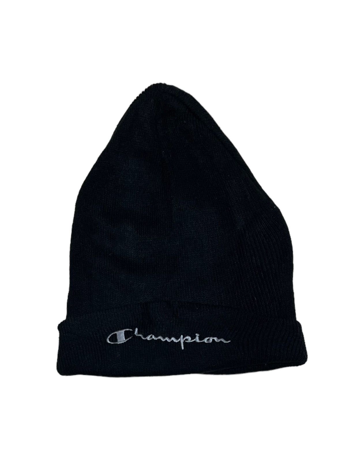 Vintage Designer Champion Black Beanie Streetwear