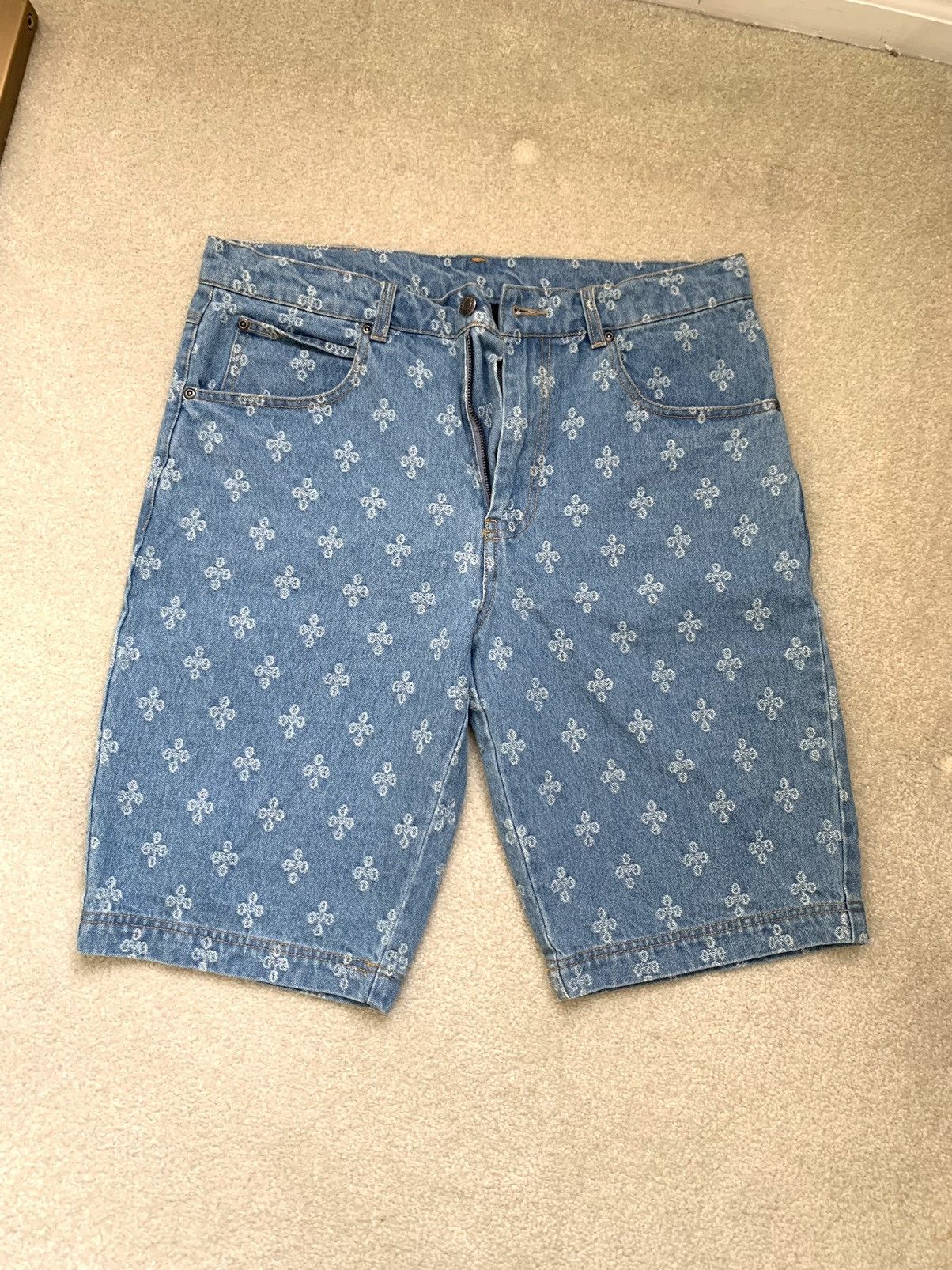 Octobers Very Own OVO monogram denim shorts (34 waist) | Grailed