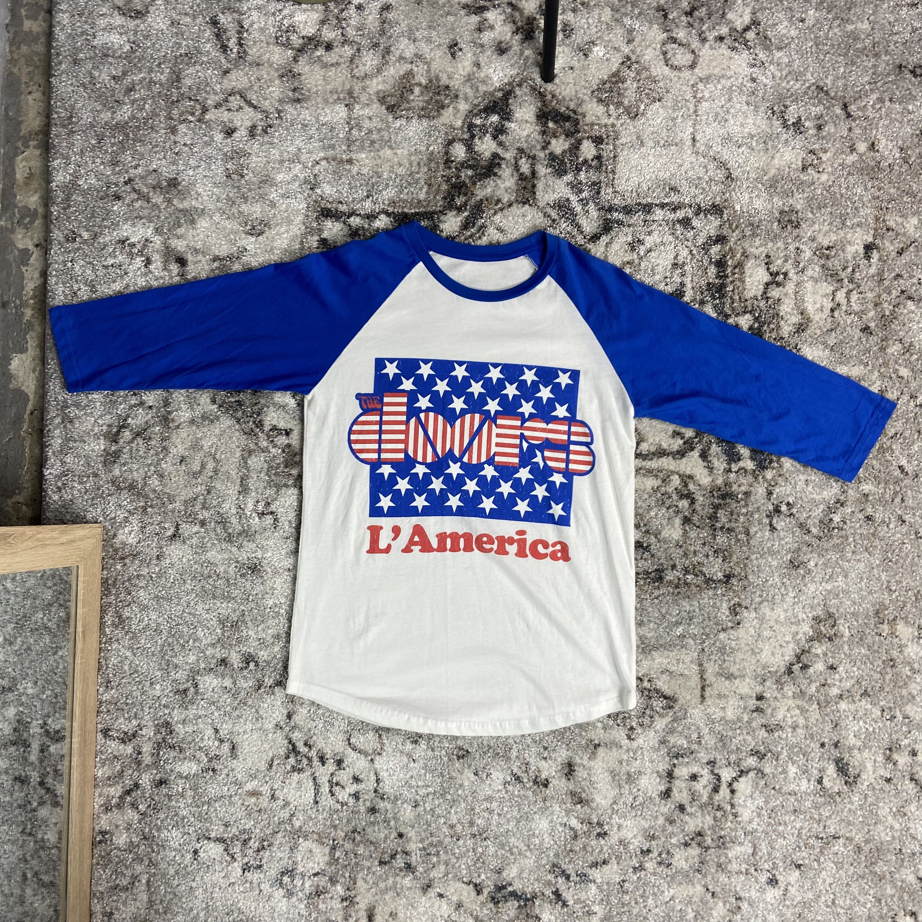 Band Tees DOORS L'AMERICA 1990s VINTAGE 3/4 LONG SLEEVE TEE - № 369 Size US M / EU 48-50 / 2 - 2 Thumbnail