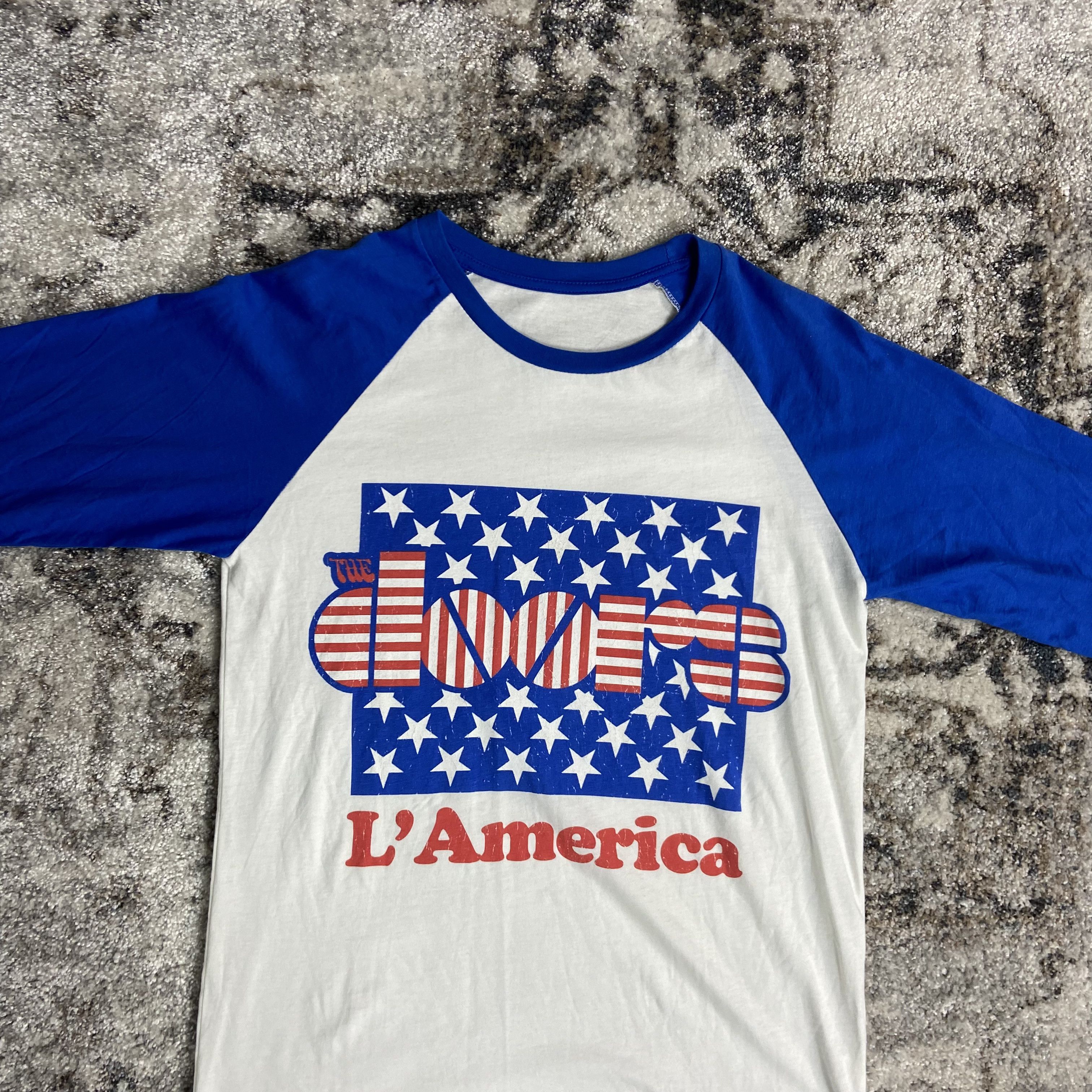 Band Tees DOORS L'AMERICA 1990s VINTAGE 3/4 LONG SLEEVE TEE - № 369 Size US M / EU 48-50 / 2 - 5 Thumbnail