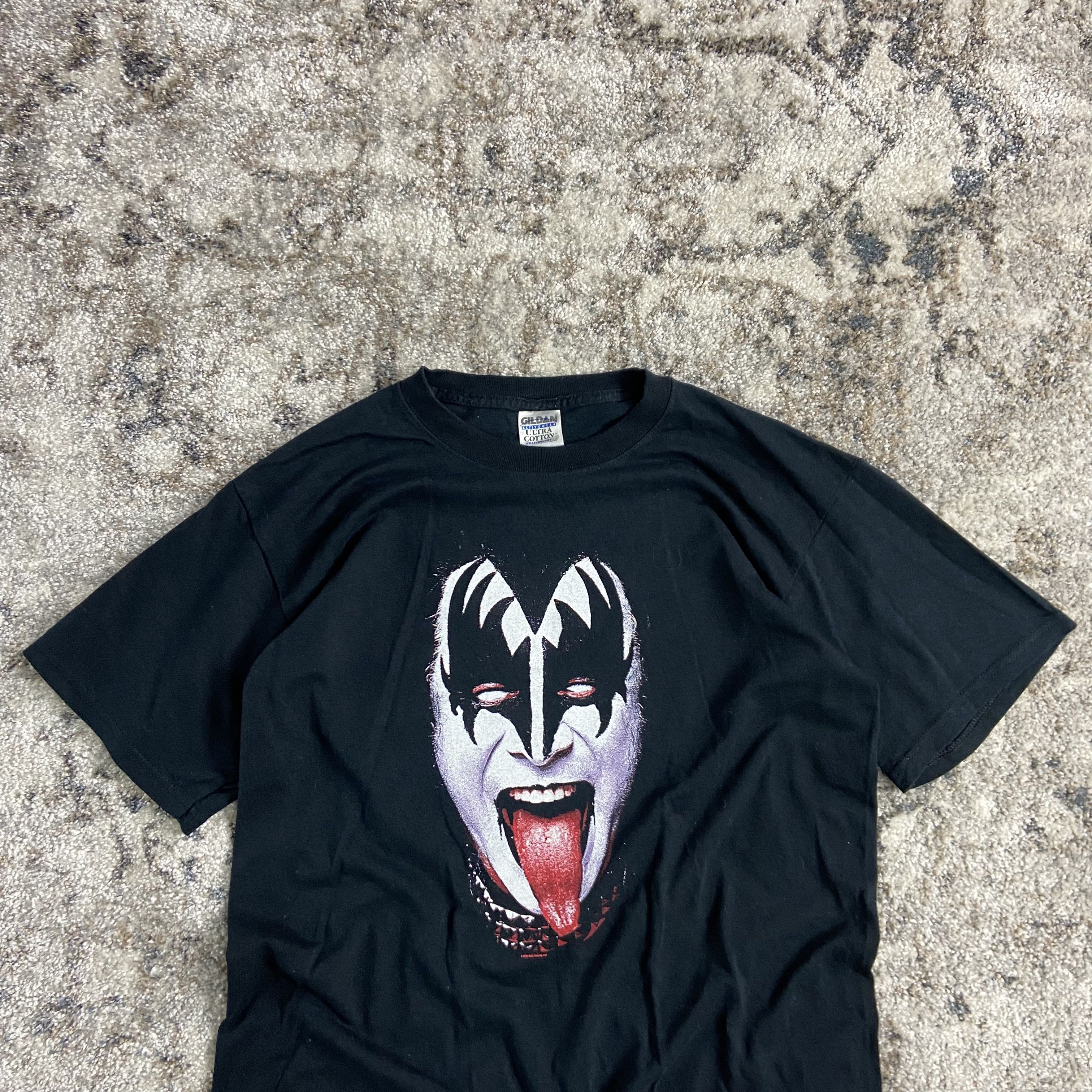 2000s KISS BIG PRINT FACE VERY RARE VINTAGE BAND TEE - № 425