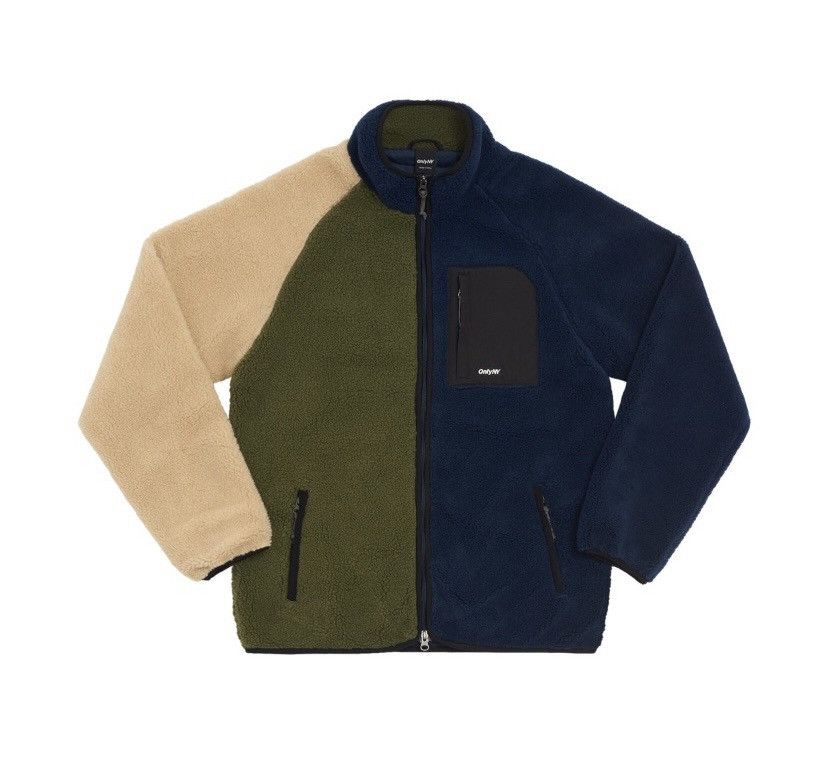Only NY Only NY Color Blocking Fleece Full Zip Navy/Green/Cream XXL Size US XXL / EU 58 / 5 - 2 Thumbnail