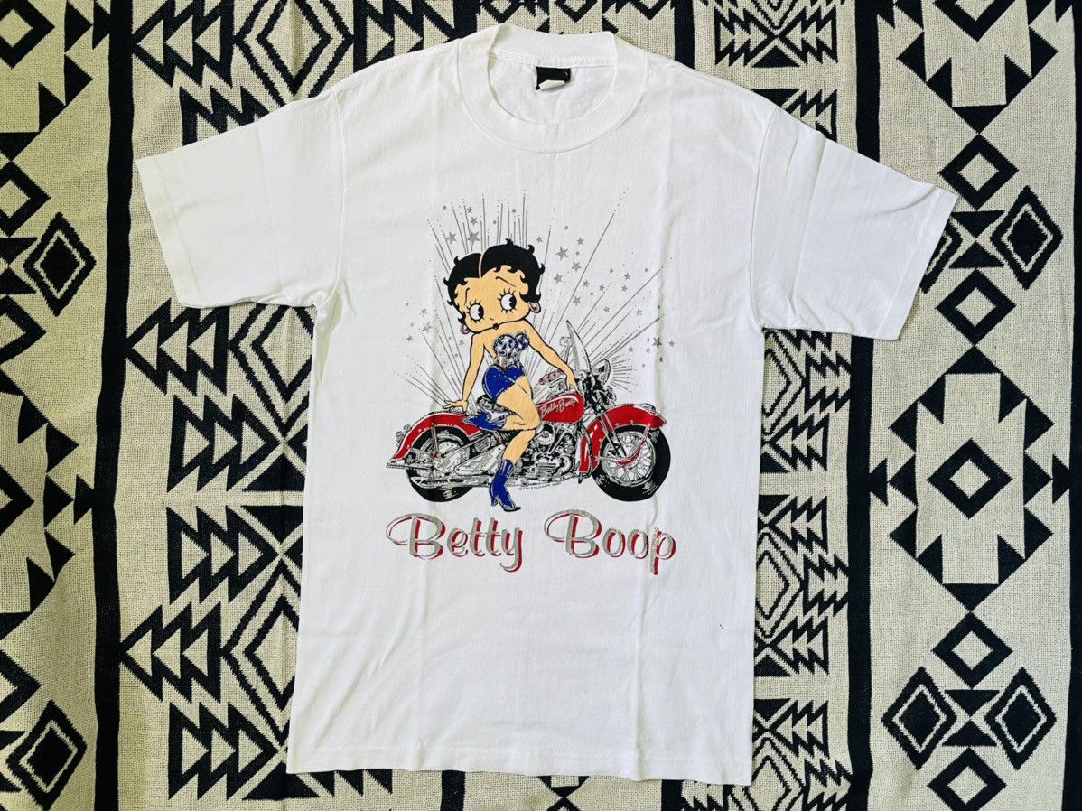 Other Vintage 1994 Betty Boop Cafe Race Tshirt Size US L / EU 52-54 / 3 - 1 Thumbnail