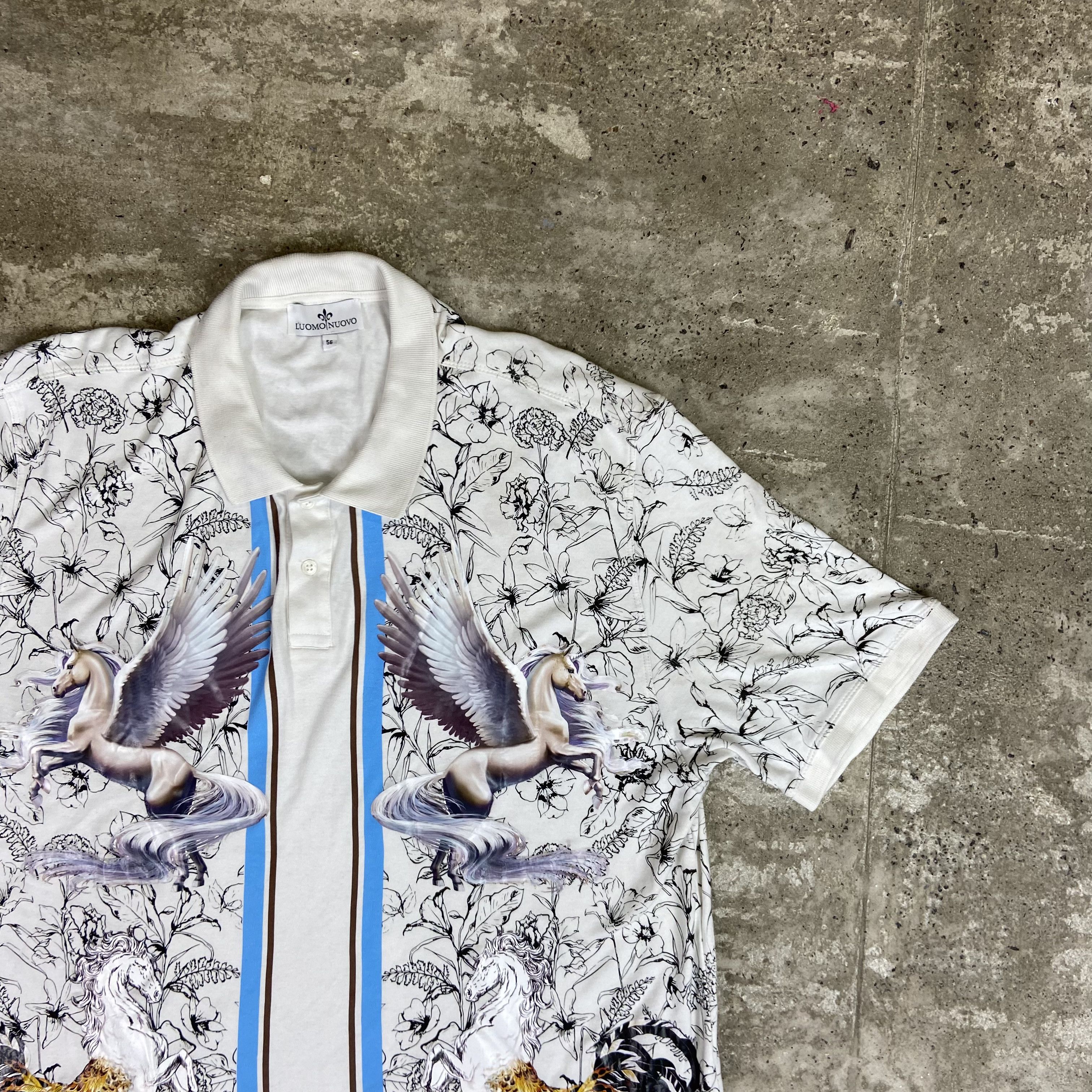 Other 1990s L'UOMO UOVO ARCHIVE RENAISSANCE PRINTED SHIRT - № 356 Size US L / EU 52-54 / 3 - 2 Thumbnail