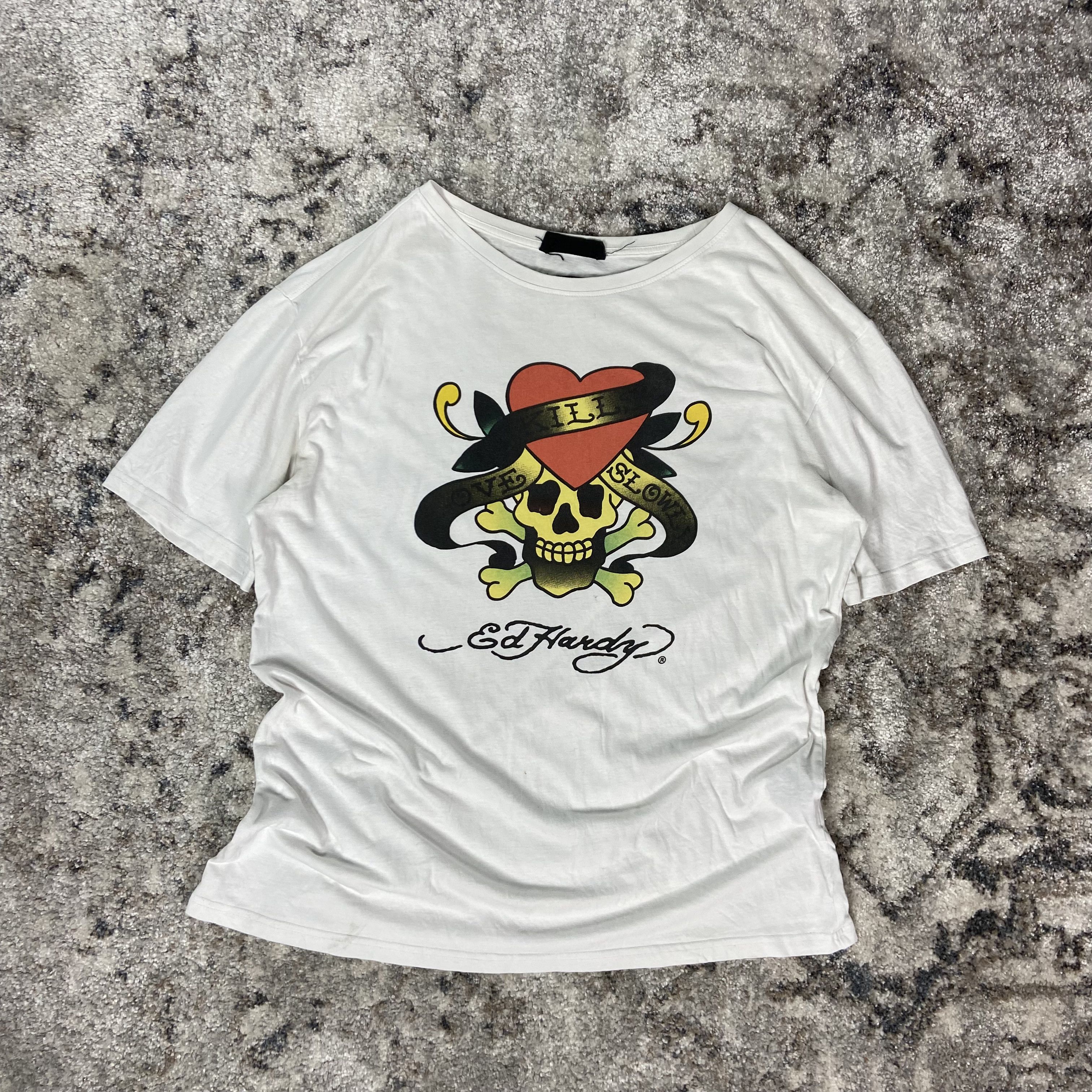 Ed Hardy “LOVE SLOW KILL” EDD HARDY TEE - № 645 Size US L / EU 52-54 / 3 - 1 Thumbnail