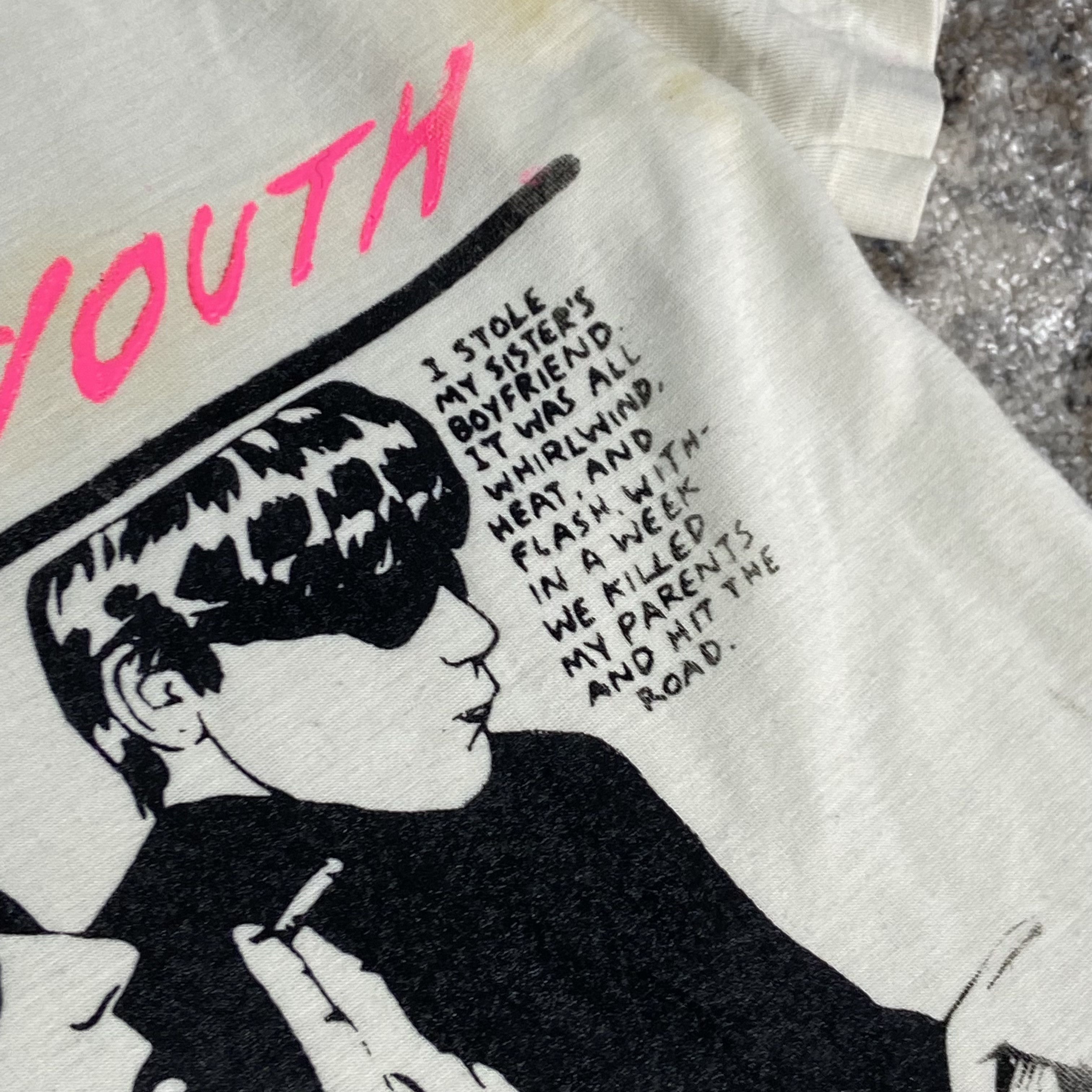 Band Tees SONIC YOUTH 1980s ARCHIVE VERY RARE VINTAGE BOXY FIT TEE Size US M / EU 48-50 / 2 - 7 Thumbnail