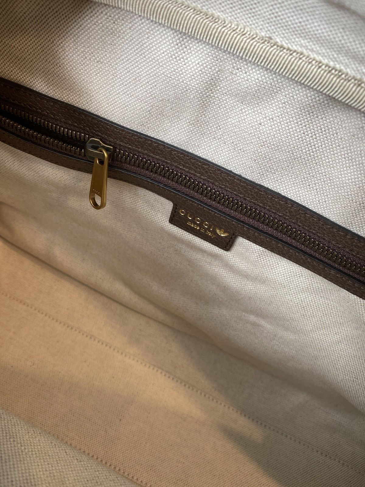 Gucci x Adidas Medium Duffle Bag Beige/Brown