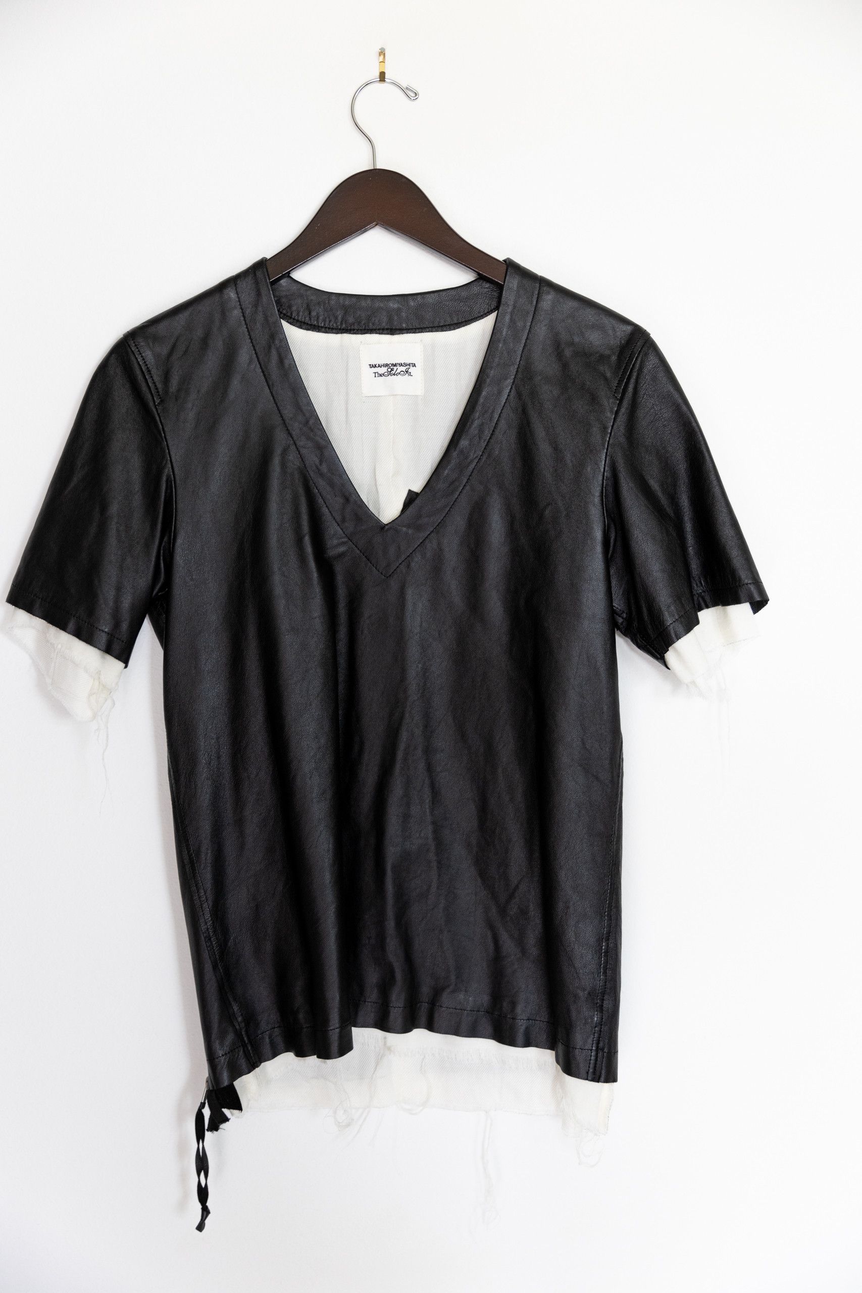 Takahiromiyashita The Soloist. Black leather shirt Size US S / EU 44-46 / 1 - 10 Thumbnail