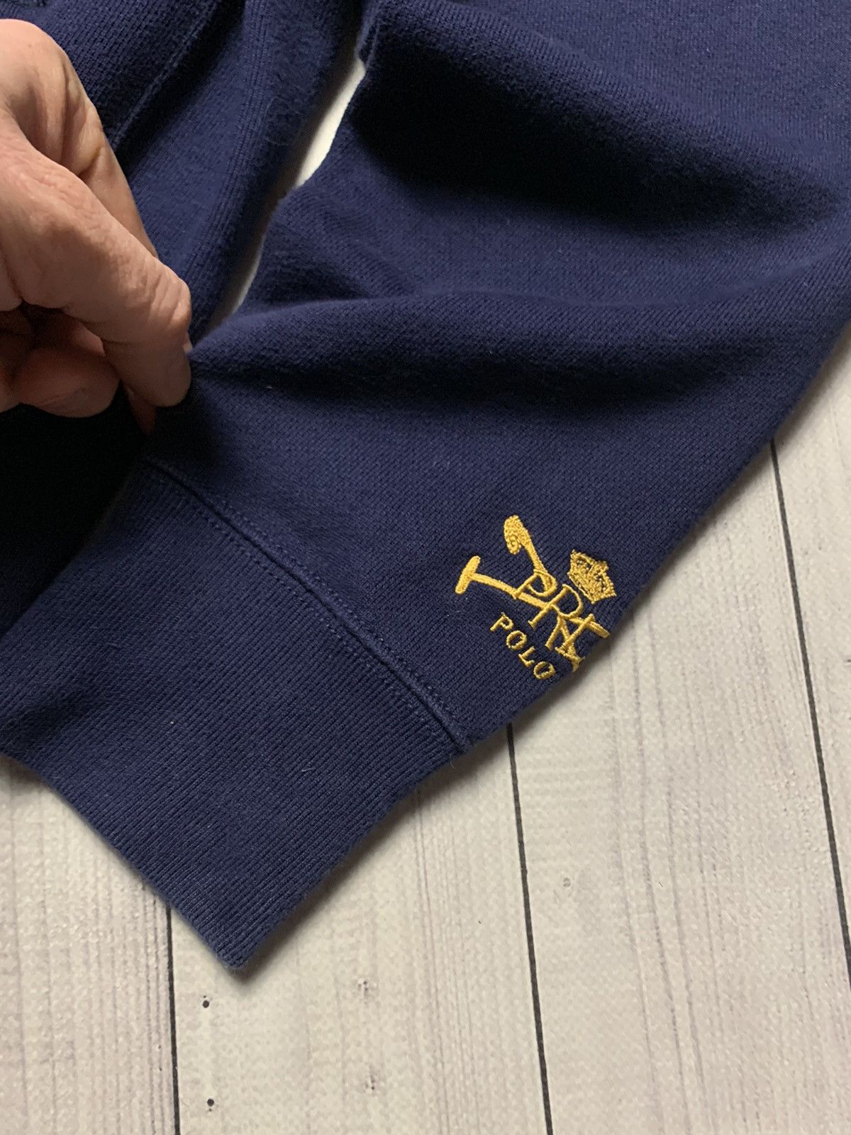 Polo Ralph Lauren × Vintage Vintage polo Ralph Lauren 3 big logo hoodie size M Size US M / EU 48-50 / 2 - 6 Thumbnail