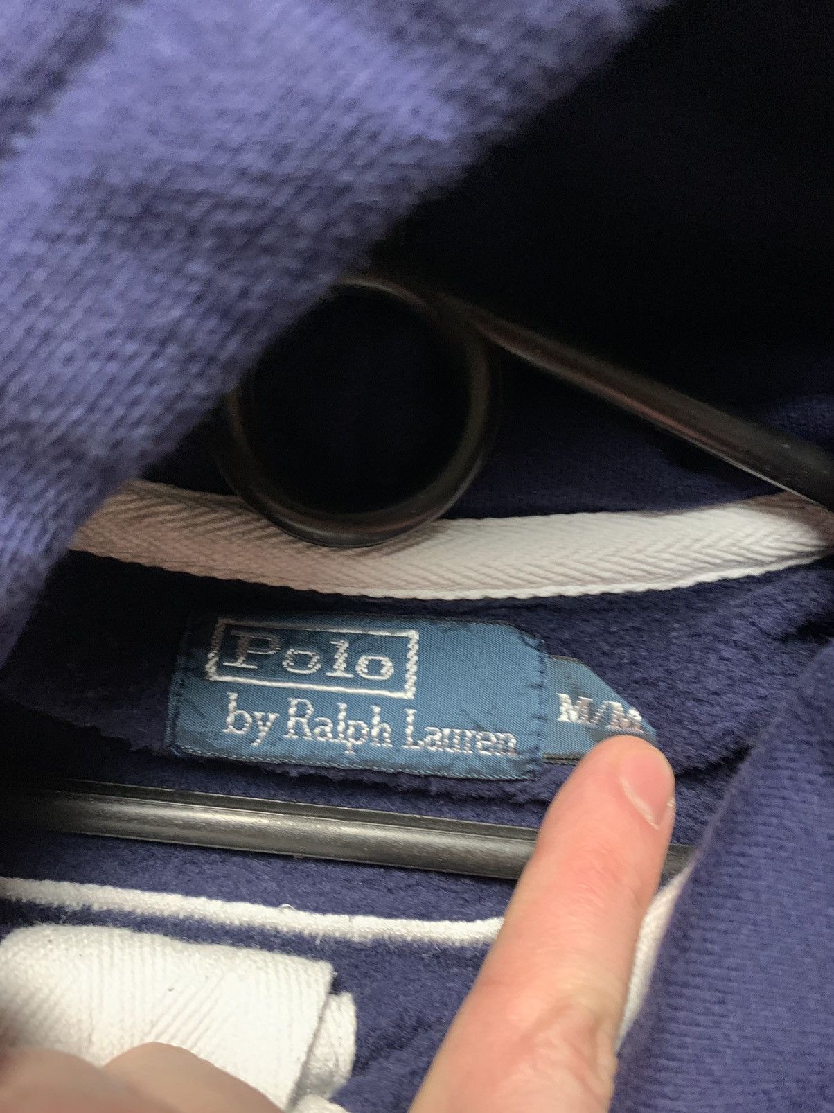 Polo Ralph Lauren × Vintage Vintage polo Ralph Lauren 3 big logo hoodie size M Size US M / EU 48-50 / 2 - 5 Thumbnail