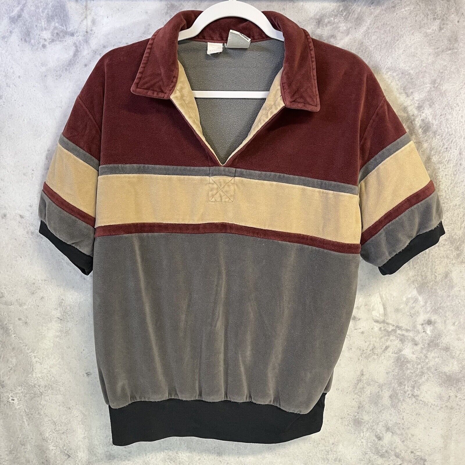Vintage Vintage 70s KENNINGTON Velour Polo Shirt Mens XL California ...