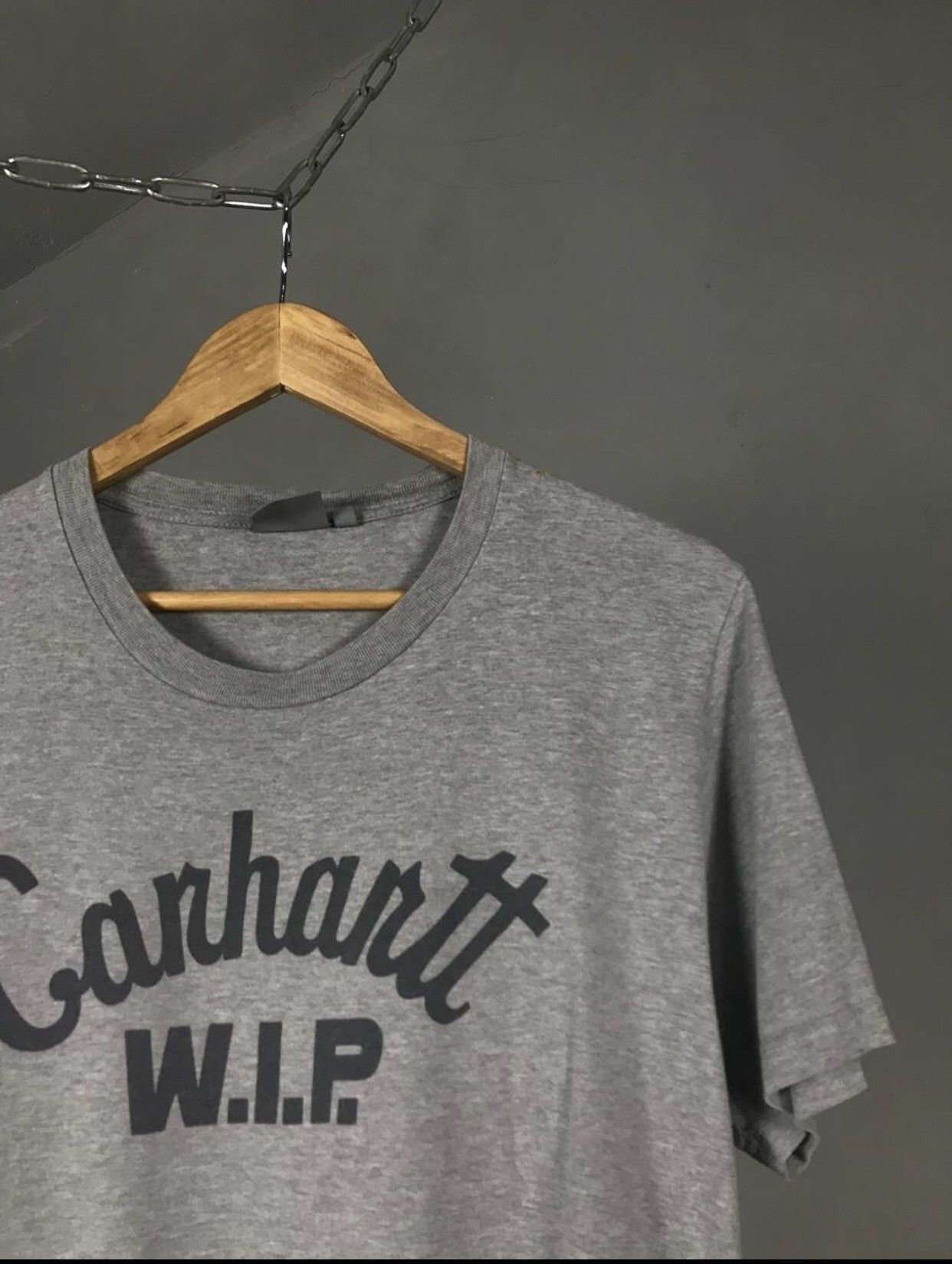 Carhartt × Carhartt Wip Carhartt wip center logo streetwear gray tee Size US M / EU 48-50 / 2 - 2 Thumbnail