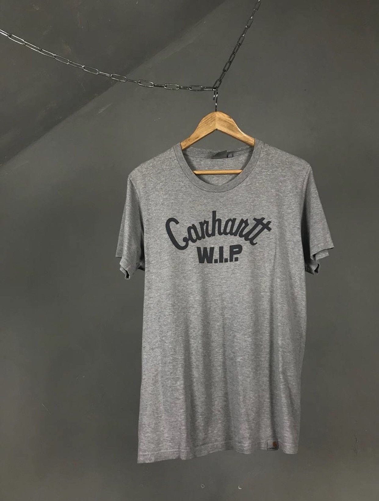 Carhartt × Carhartt Wip Carhartt wip center logo streetwear gray tee Size US M / EU 48-50 / 2 - 1 Thumbnail