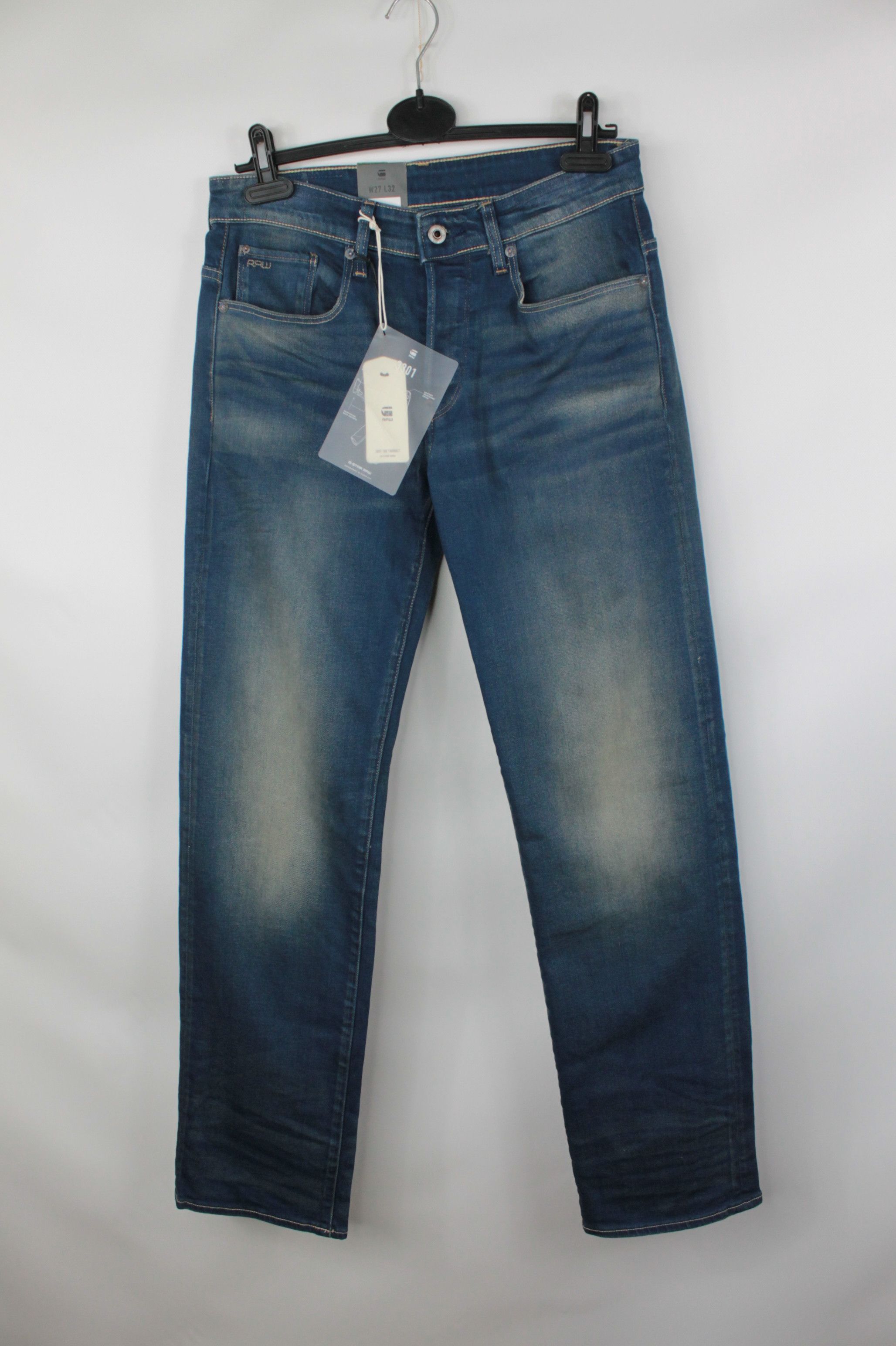 G-Star G-Star Raw 3301 Loose Fit Blue Denim Jeans Size US 27 - 1 Thumbnail