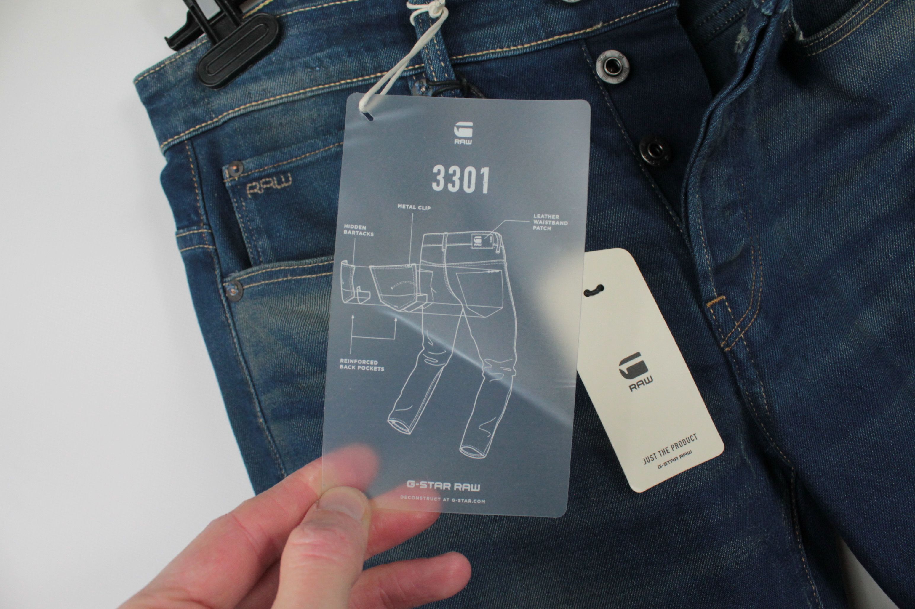 G-Star G-Star Raw 3301 Loose Fit Blue Denim Jeans Size US 27 - 6 Thumbnail