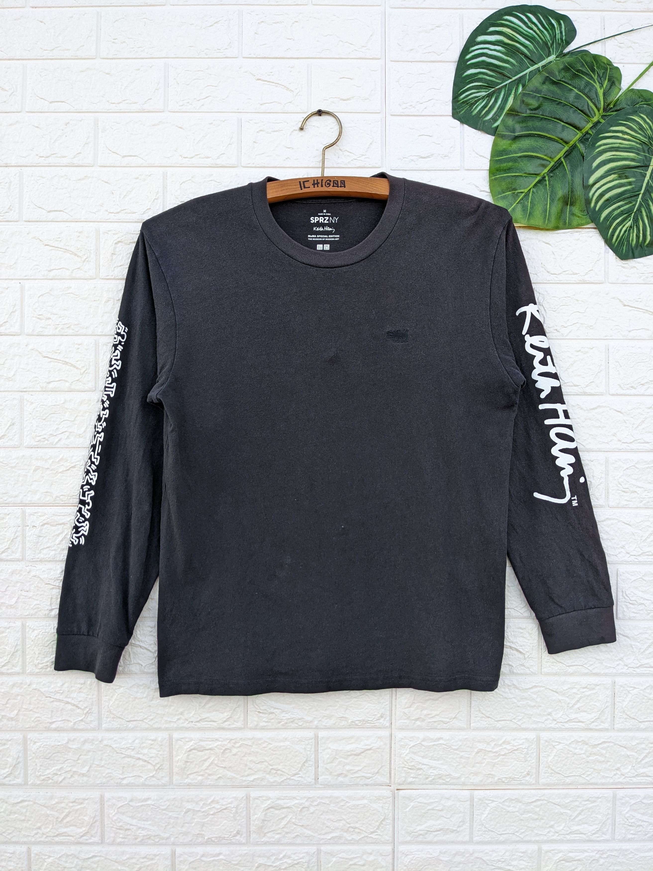 image of Art x Keith Haring Moma Special Edition Long Sleeve T-Shirt in Faded Black, Men's (Size Medium)