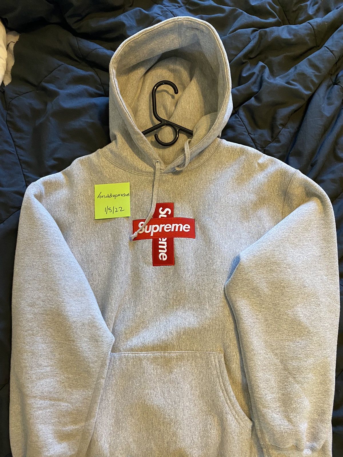 Supreme Supreme Cross Box Logo Hoodie Grey | Grailed