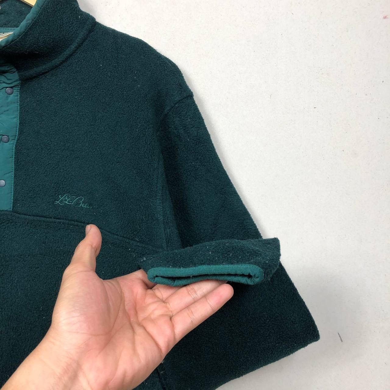 L.L. Bean × Vintage Vintage 90s L.L Bean Pile Fleece Ambush Army Jacket Size US M / EU 48-50 / 2 - 6 Thumbnail