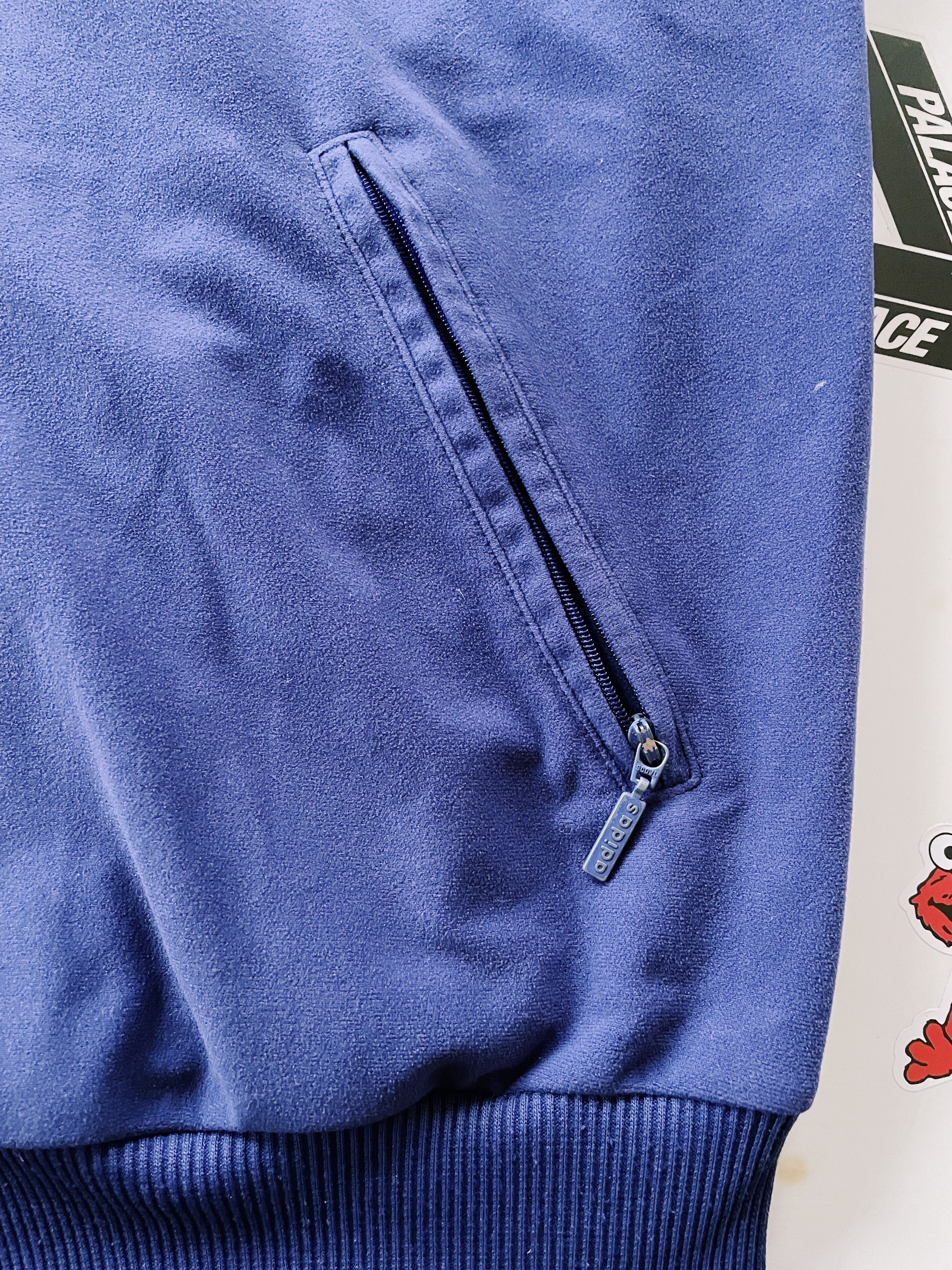 Adidas × Vintage Vintage 80s Adidas Peach Skin Track Jacket Blue Purple Size US M / EU 48-50 / 2 - 6 Thumbnail
