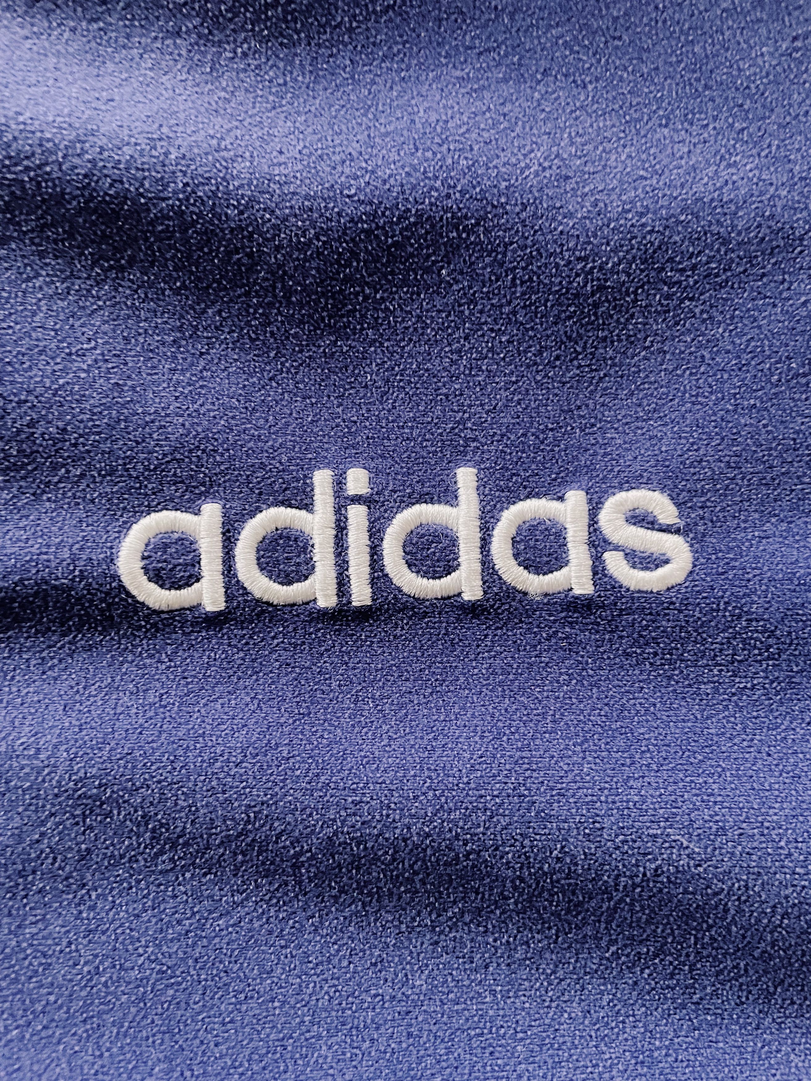 Adidas × Vintage Vintage 80s Adidas Peach Skin Track Jacket Blue Purple Size US M / EU 48-50 / 2 - 4 Thumbnail