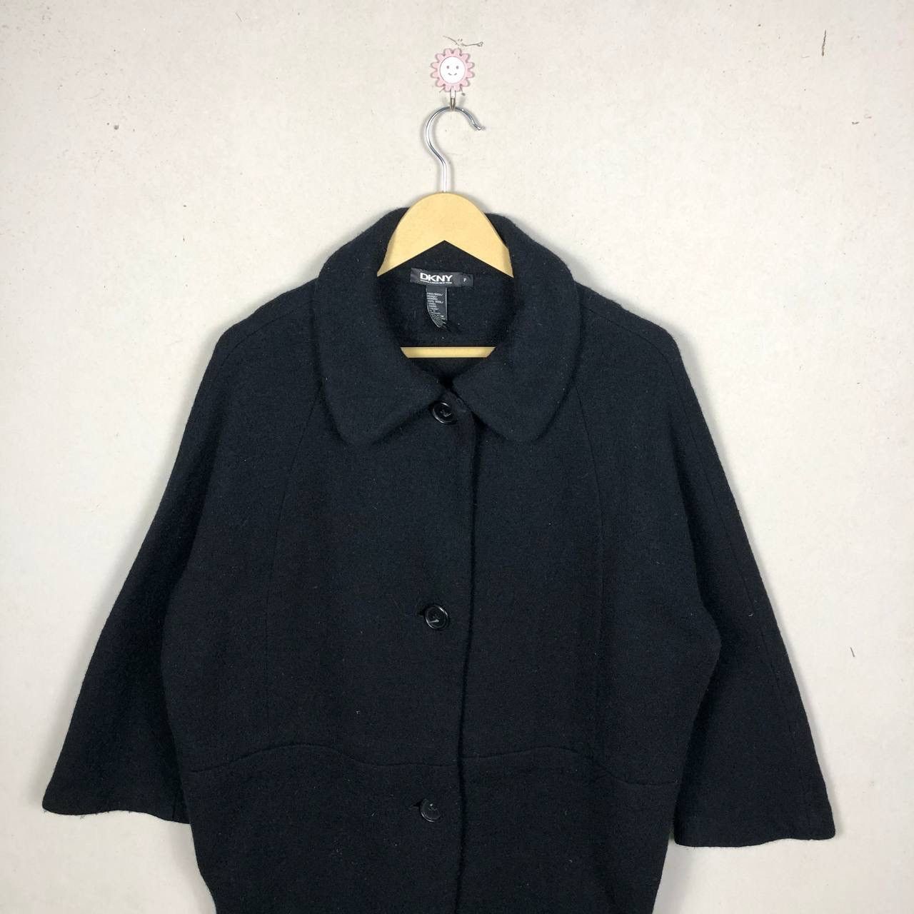 DKNY Vintage 90s DKNY Wool Mohair Hype Black Jacket Size US L / EU 52-54 / 3 - 3 Thumbnail