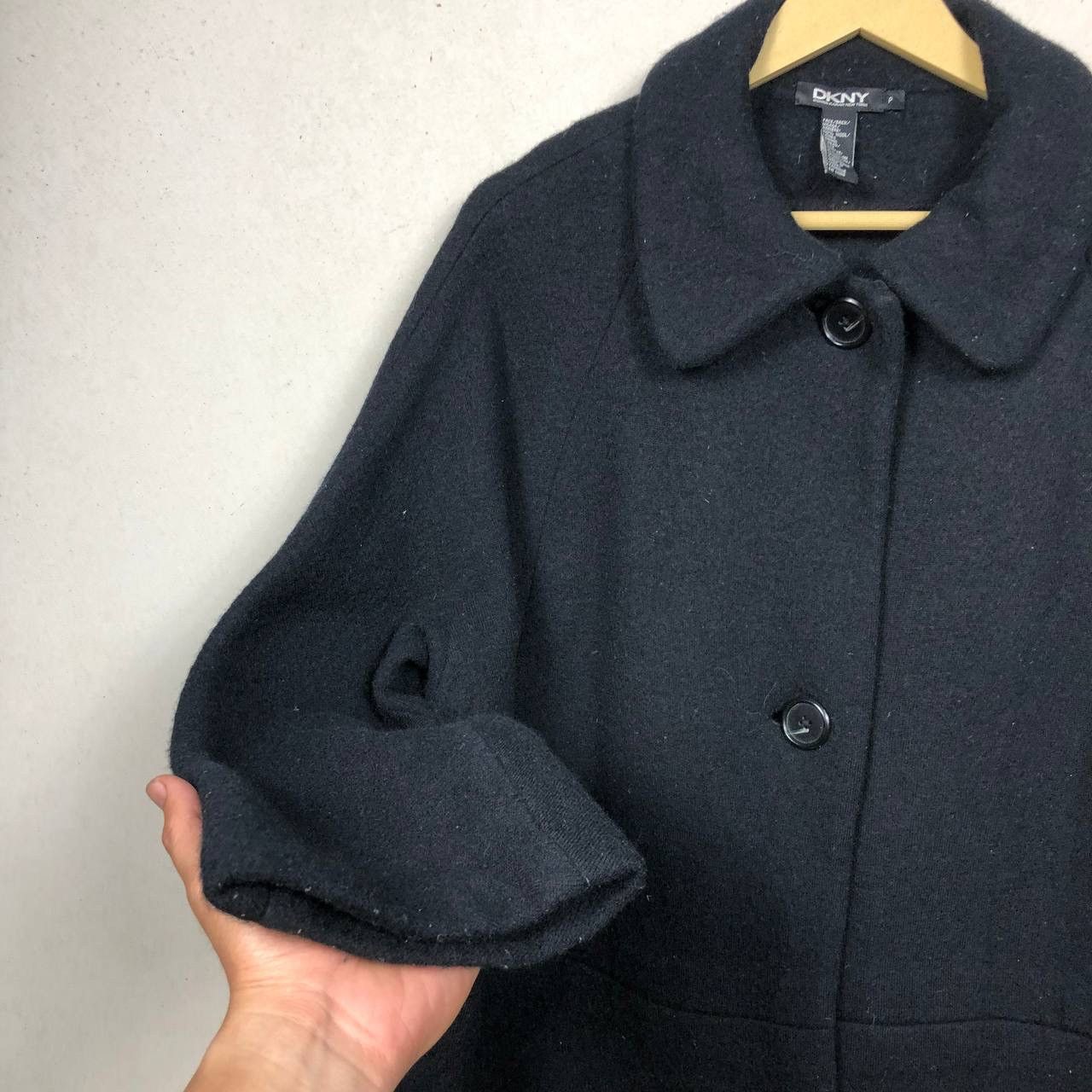 DKNY Vintage 90s DKNY Wool Mohair Hype Black Jacket Size US L / EU 52-54 / 3 - 5 Thumbnail