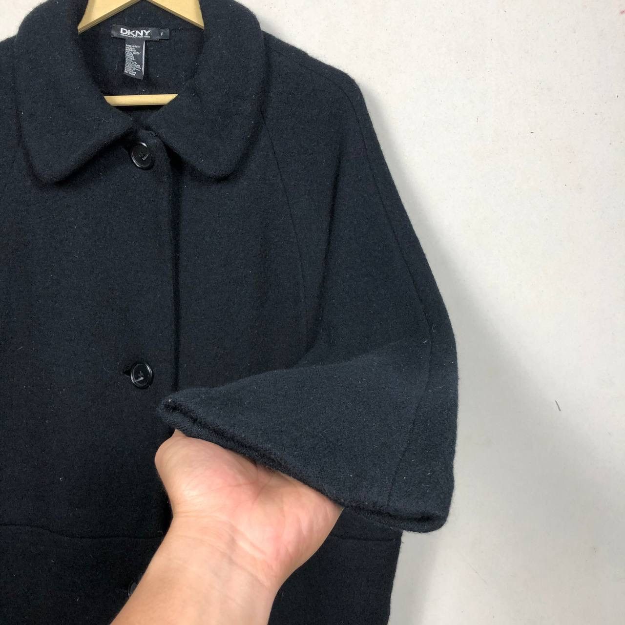 DKNY Vintage 90s DKNY Wool Mohair Hype Black Jacket Size US L / EU 52-54 / 3 - 6 Thumbnail