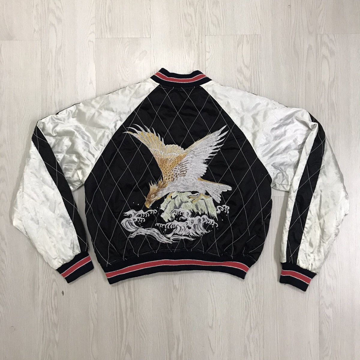 Japanese Brand × Vintage 💥RARE💥 Vintage Eagle Sukajan Jacket Embroidered Size US M / EU 48-50 / 2 - 1 Thumbnail