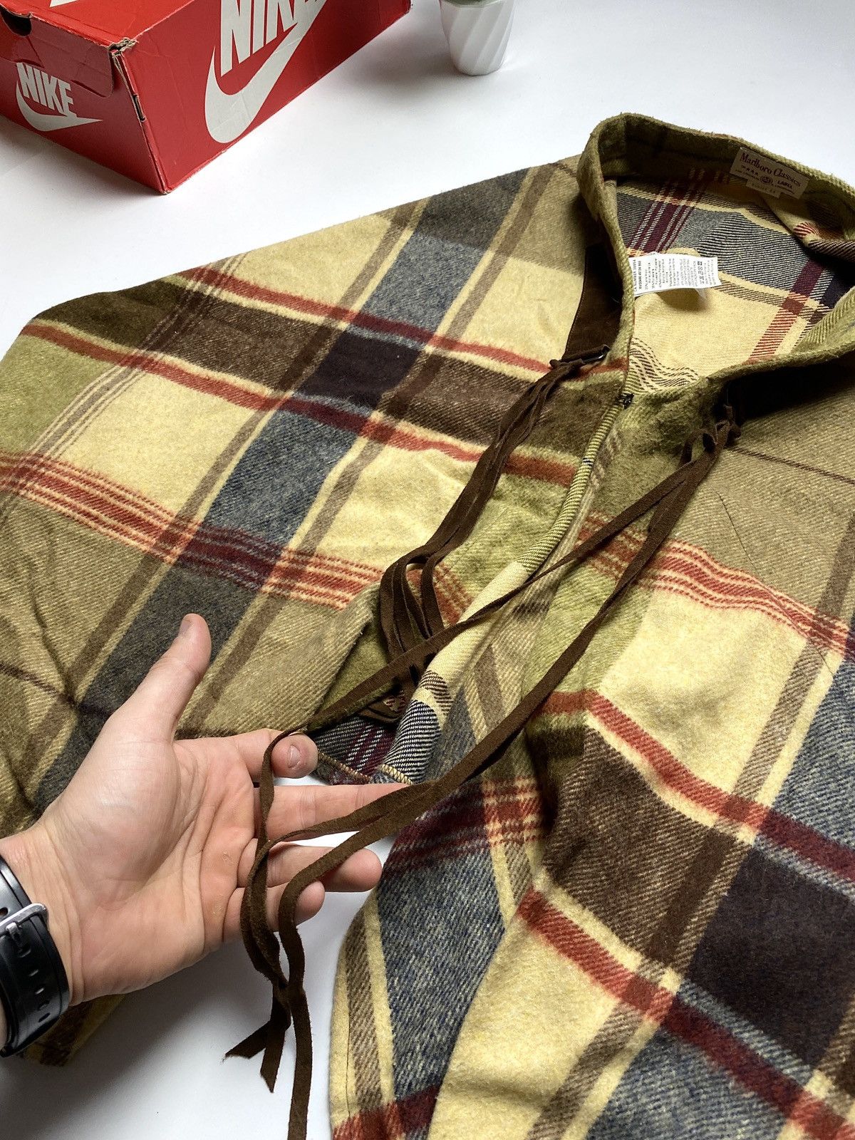 Marlboro Classics × Vintage Vintage Marlboro Classics Cowboy Style Wool Poncho Scarves Size ONE SIZE - 5 Thumbnail