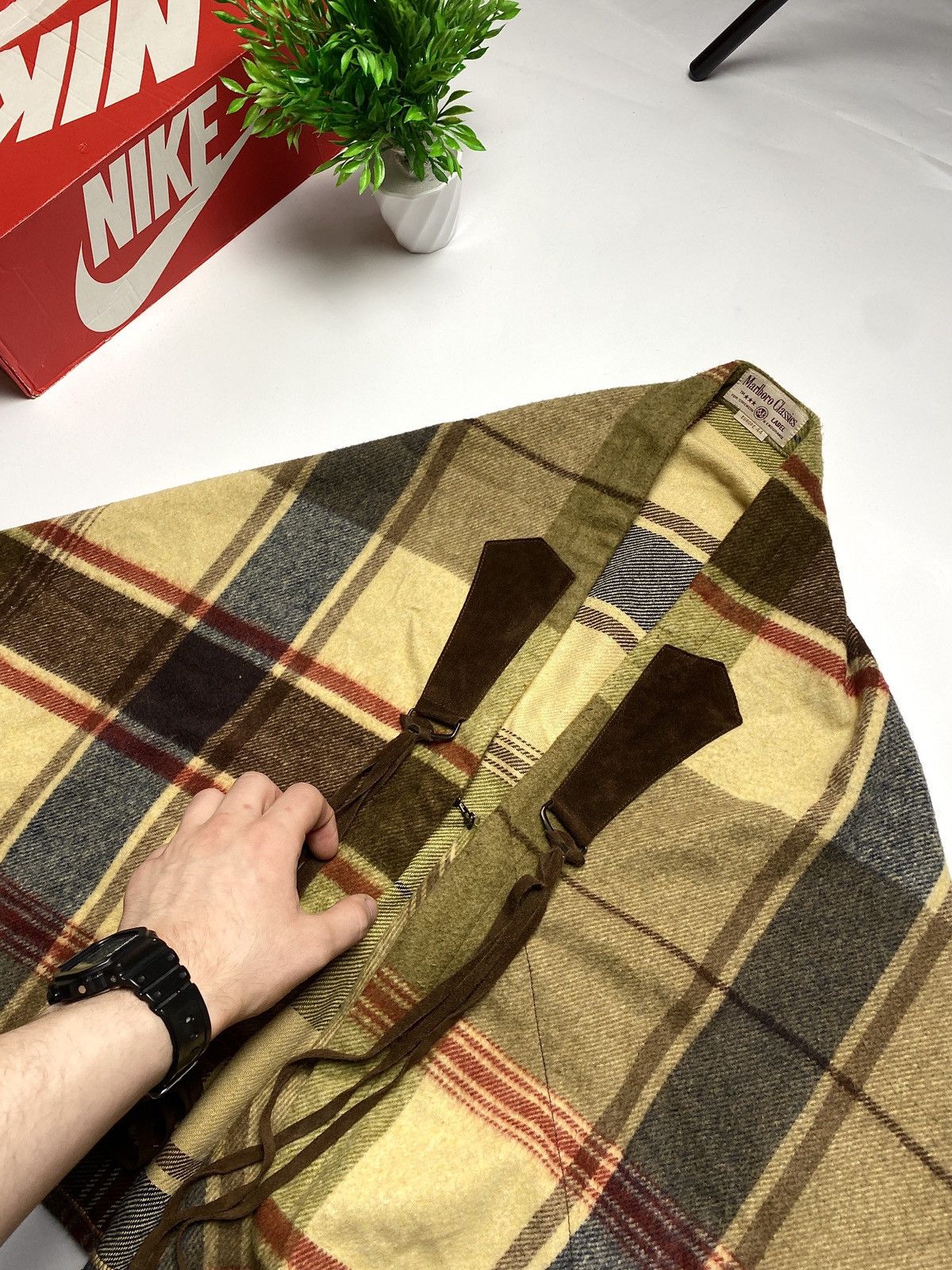 Marlboro Classics × Vintage Vintage Marlboro Classics Cowboy Style Wool Poncho Scarves Size ONE SIZE - 4 Thumbnail