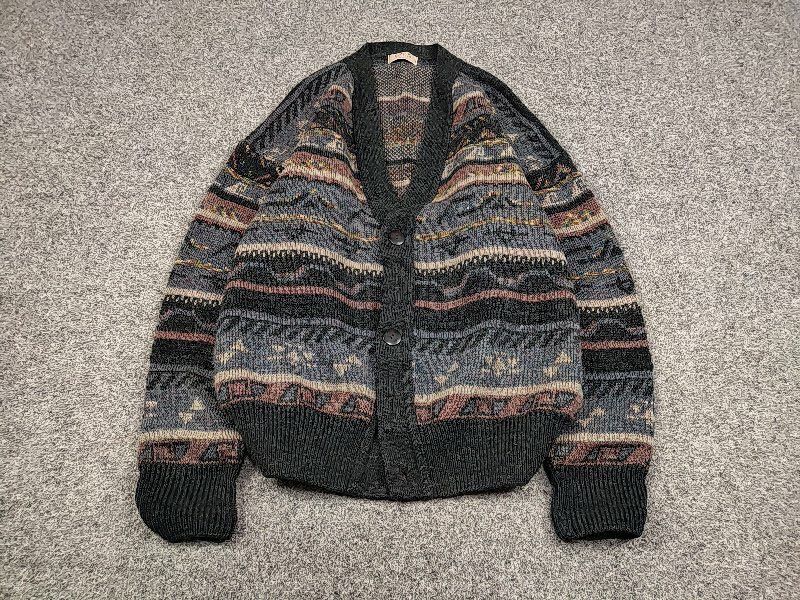 Japanese Brand Vintage 90's Japanese Patterned Cardigan Knitted Sweater Size US M / EU 48-50 / 2 - 2 Thumbnail