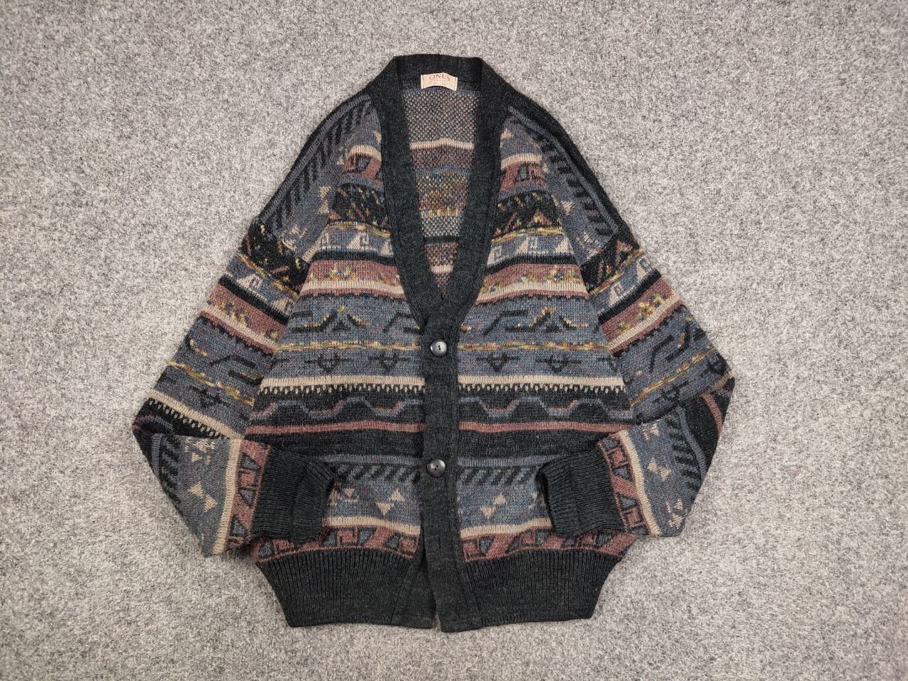 Japanese Brand Vintage 90's Japanese Patterned Cardigan Knitted Sweater Size US M / EU 48-50 / 2 - 10 Thumbnail