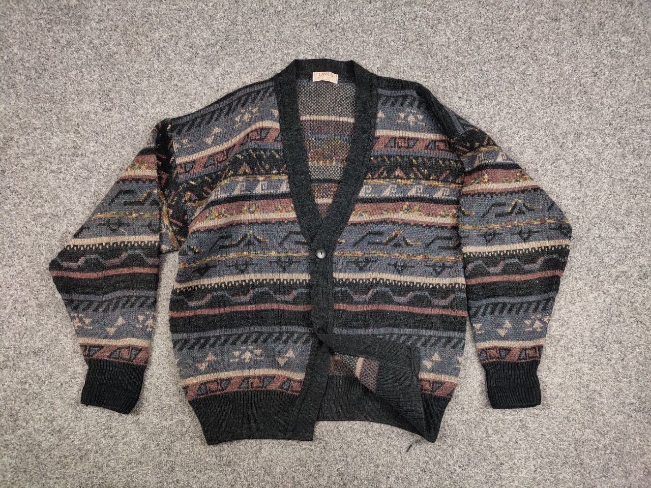 Japanese Brand Vintage 90's Japanese Patterned Cardigan Knitted Sweater Size US M / EU 48-50 / 2 - 12 Thumbnail