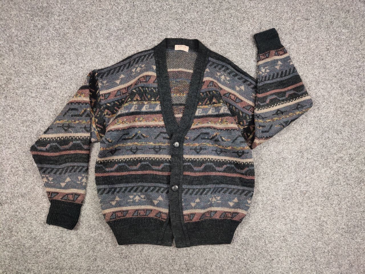 Japanese Brand Vintage 90's Japanese Patterned Cardigan Knitted Sweater Size US M / EU 48-50 / 2 - 11 Thumbnail