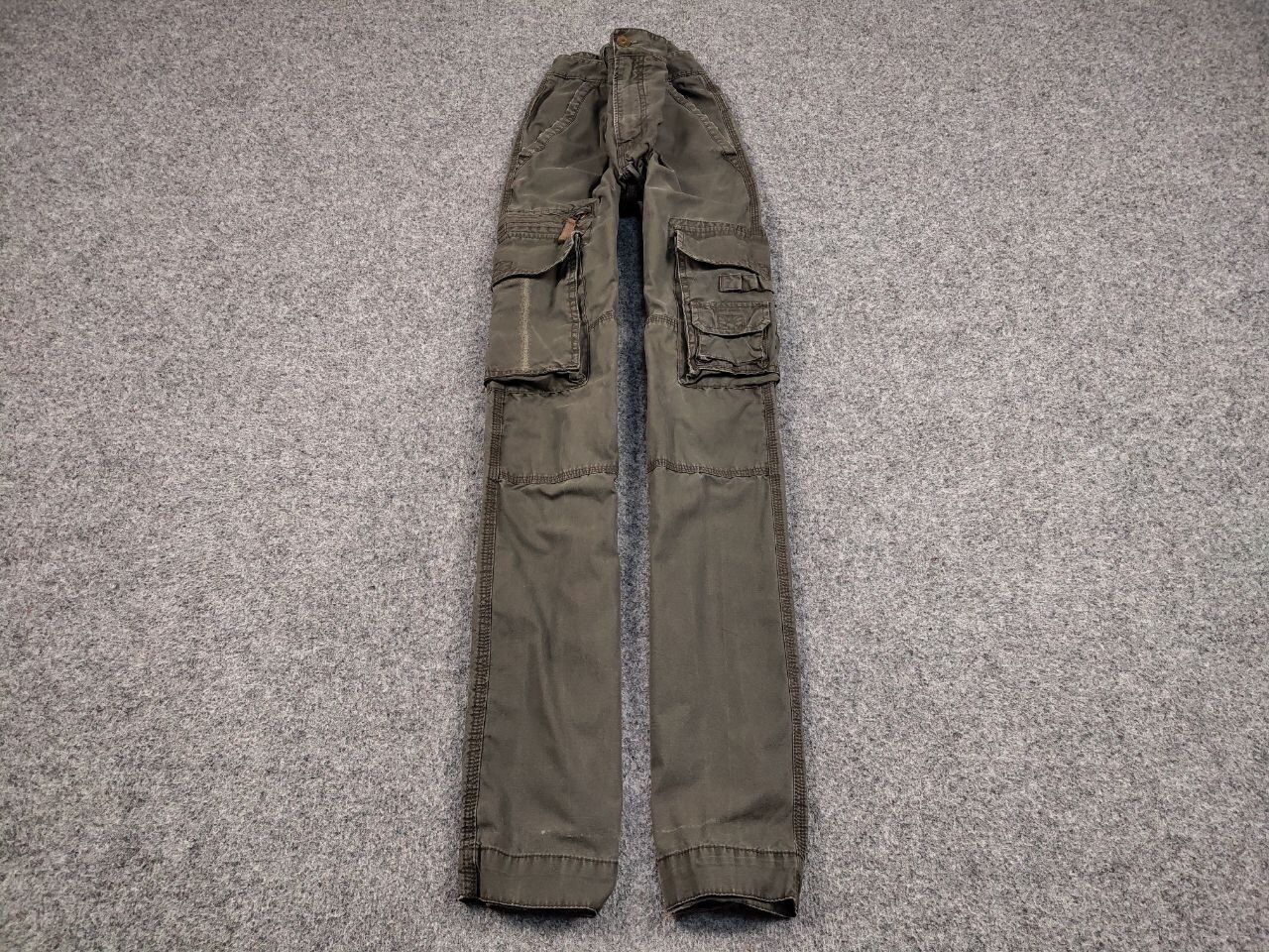 Japanese Brand Vintage Cargo Pants Travis Scott Japan Zip Pocket Olive Size US 33 - 2 Thumbnail