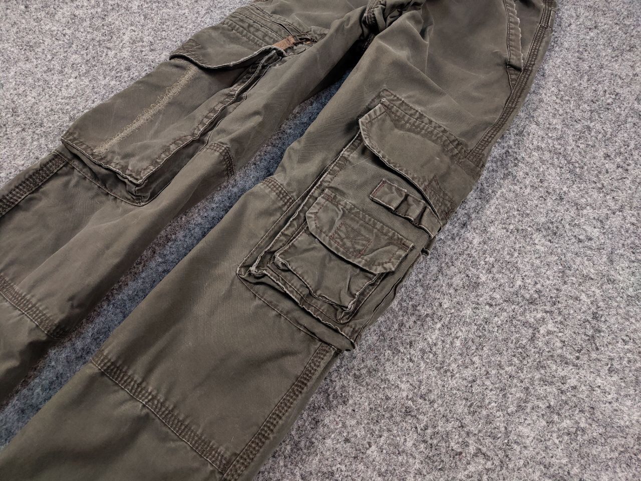 Japanese Brand Vintage Cargo Pants Travis Scott Japan Zip Pocket Olive Size US 33 - 6 Thumbnail