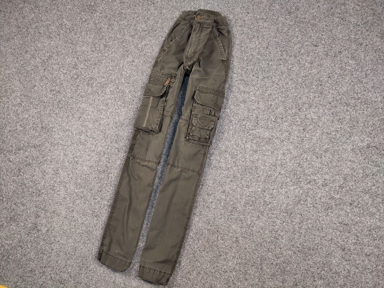 Japanese Brand Vintage Cargo Pants Travis Scott Japan Zip Pocket Olive Size US 33 - 3 Thumbnail