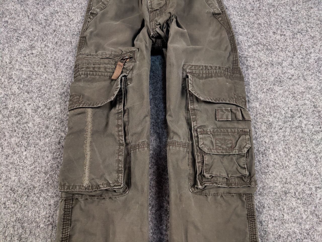 Japanese Brand Vintage Cargo Pants Travis Scott Japan Zip Pocket Olive Size US 33 - 9 Thumbnail
