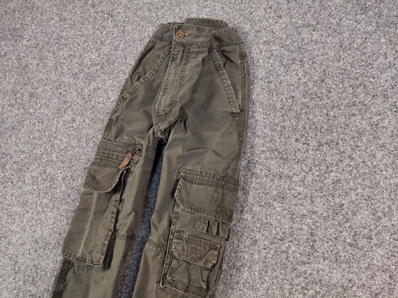 Japanese Brand Vintage Cargo Pants Travis Scott Japan Zip Pocket Olive Size US 33 - 4 Thumbnail