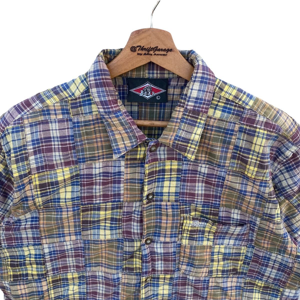Golden Bear × Vintage Vintage Bear Usa Patchwork Shortsleeve Button Ups Size US L / EU 52-54 / 3 - 2 Thumbnail