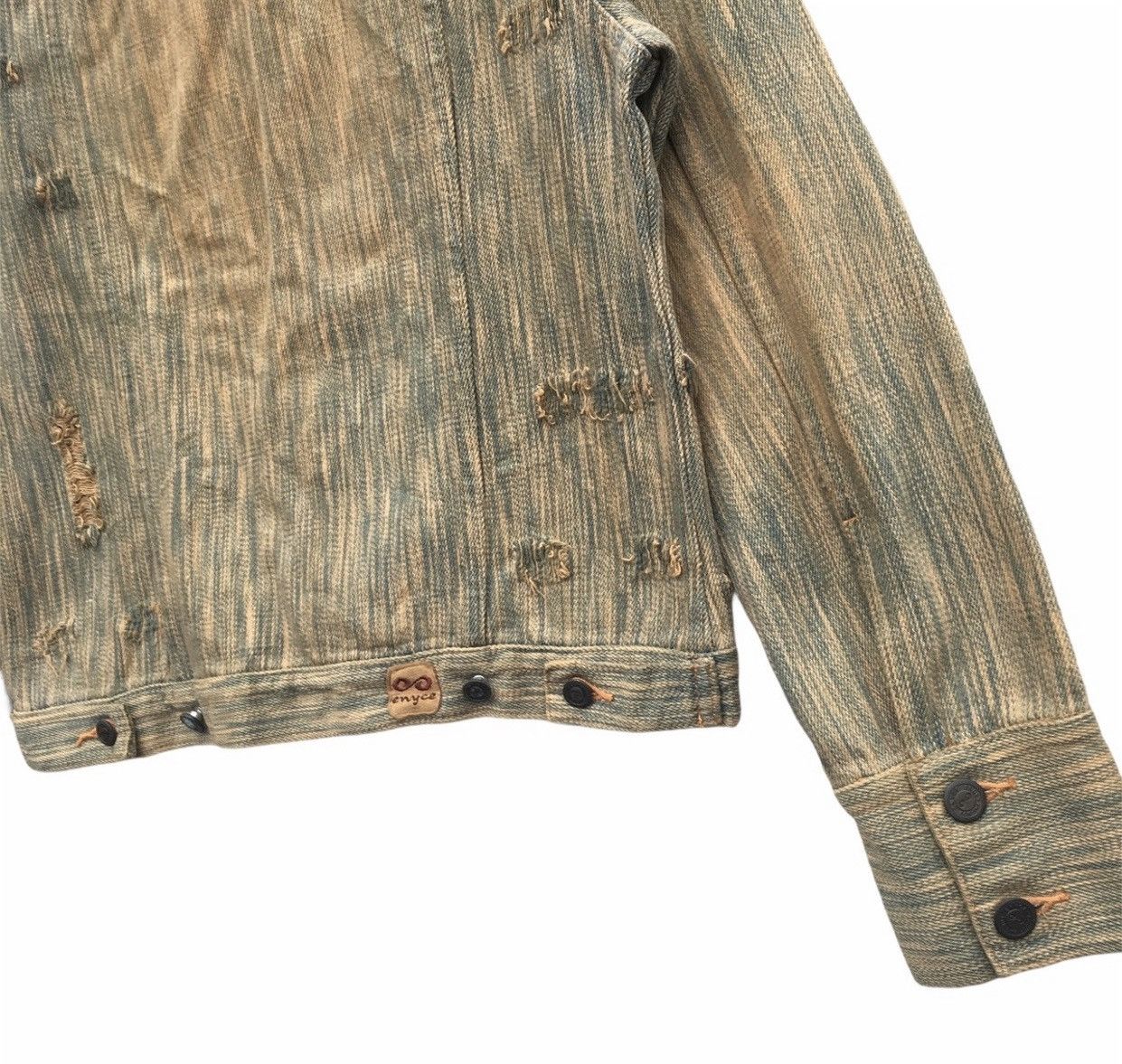 Enyce Vtg Distressed Lady Enyce Hickory Acid Wash Denim Jacket Size US S / EU 44-46 / 1 - 11 Thumbnail