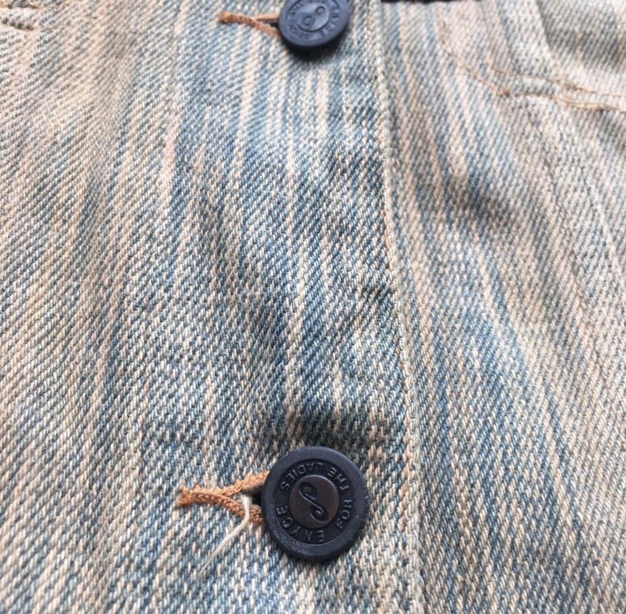 Enyce Vtg Distressed Lady Enyce Hickory Acid Wash Denim Jacket Size US S / EU 44-46 / 1 - 5 Thumbnail