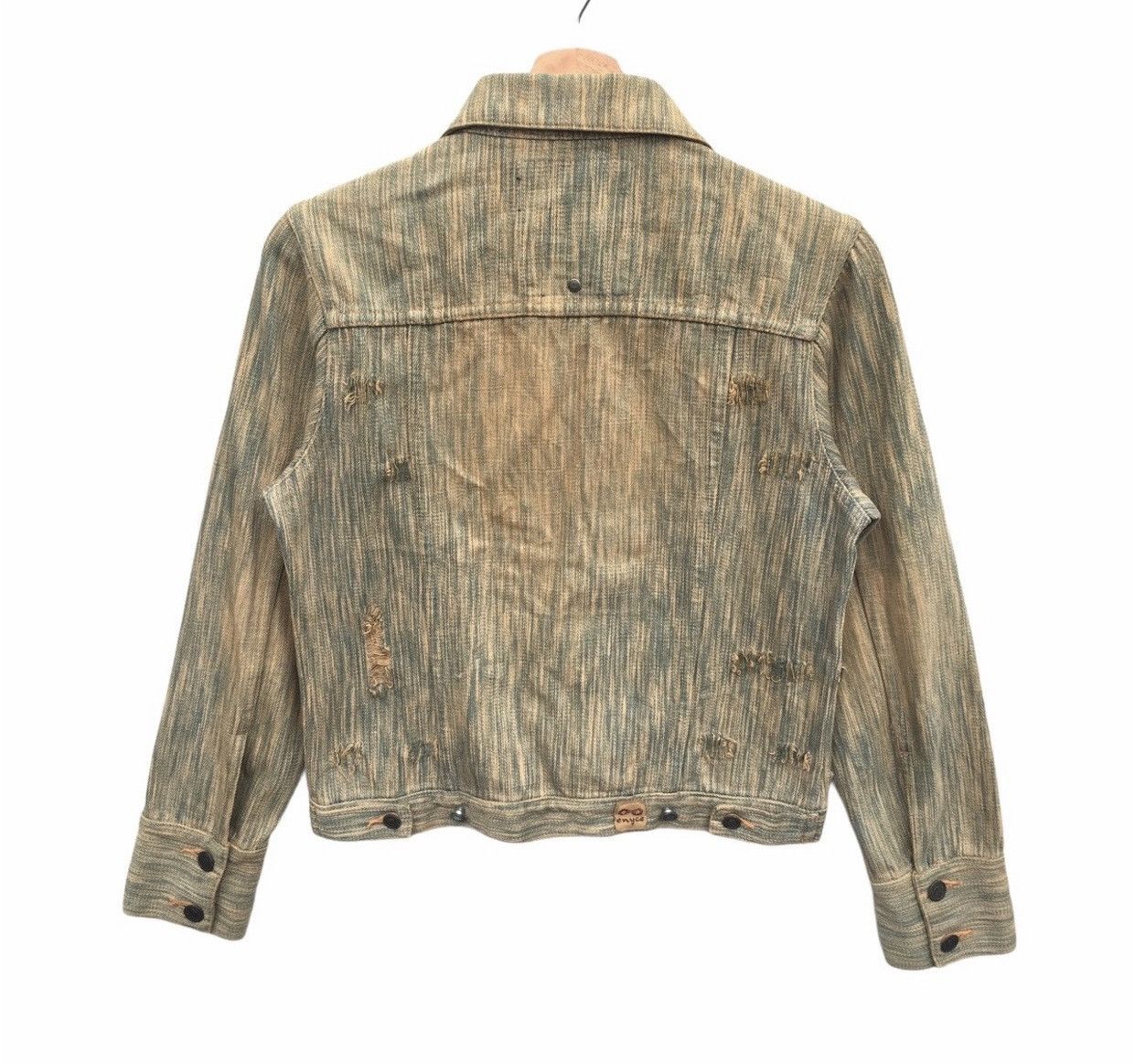 Enyce Vtg Distressed Lady Enyce Hickory Acid Wash Denim Jacket Size US S / EU 44-46 / 1 - 9 Thumbnail