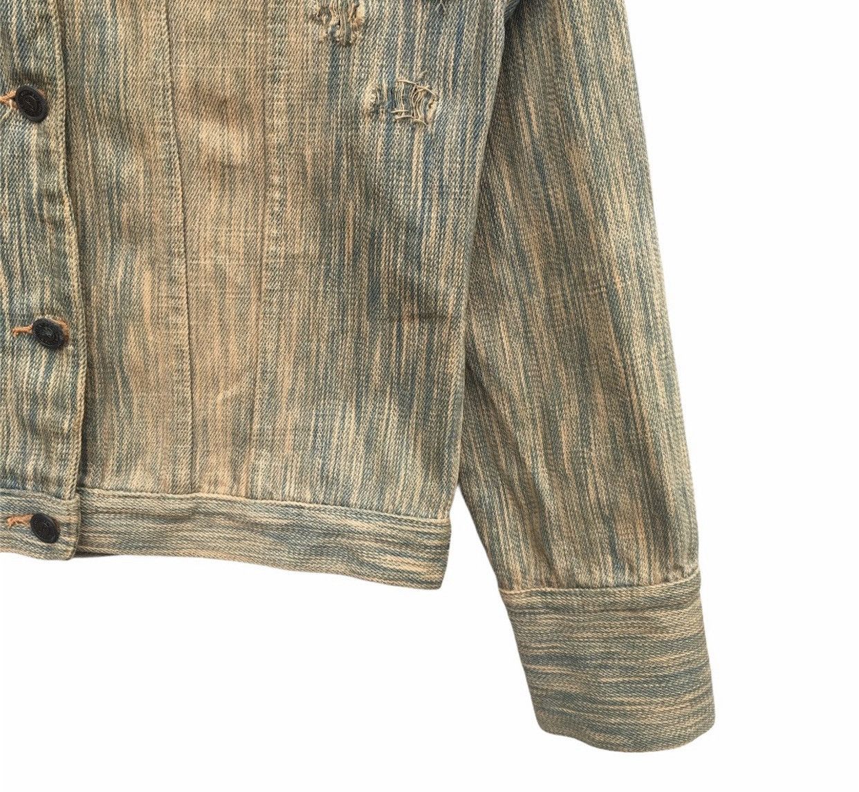 Enyce Vtg Distressed Lady Enyce Hickory Acid Wash Denim Jacket Size US S / EU 44-46 / 1 - 4 Thumbnail