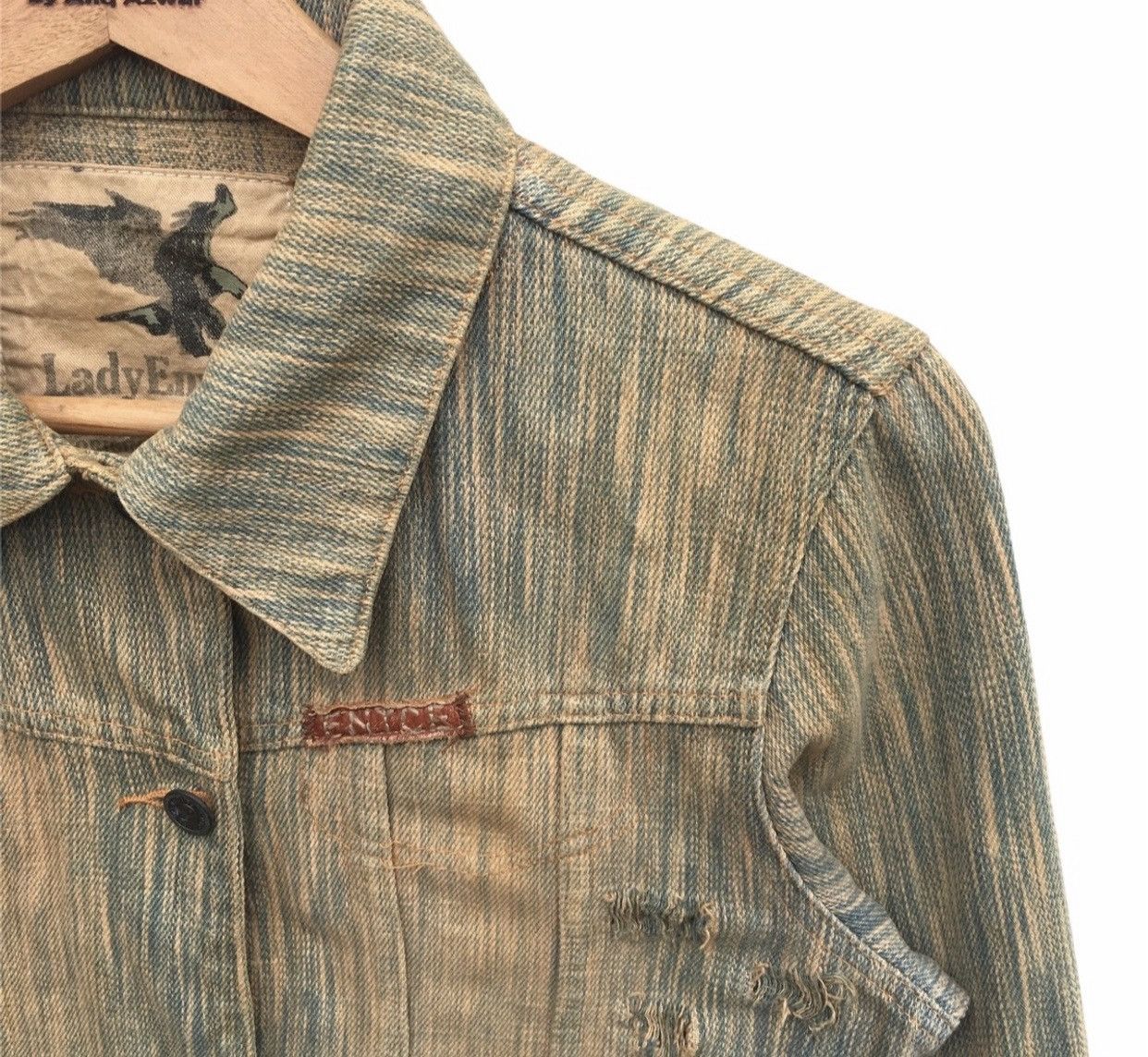Enyce Vtg Distressed Lady Enyce Hickory Acid Wash Denim Jacket Size US S / EU 44-46 / 1 - 8 Thumbnail
