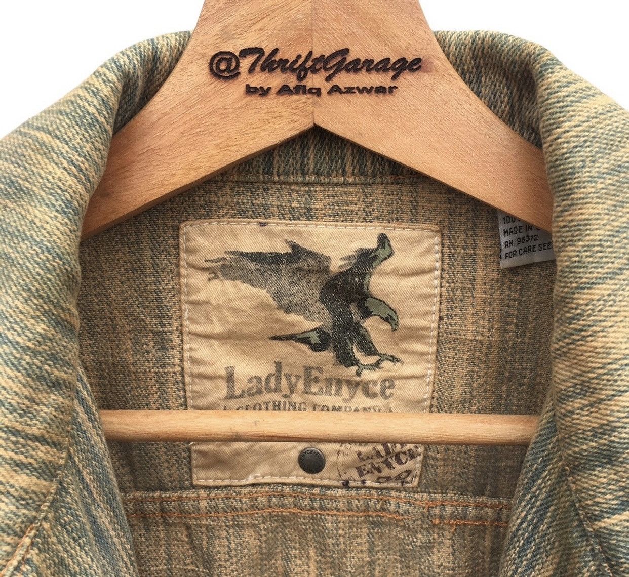 Enyce Vtg Distressed Lady Enyce Hickory Acid Wash Denim Jacket Size US S / EU 44-46 / 1 - 12 Thumbnail