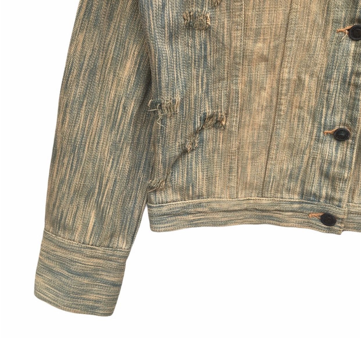 Enyce Vtg Distressed Lady Enyce Hickory Acid Wash Denim Jacket Size US S / EU 44-46 / 1 - 7 Thumbnail