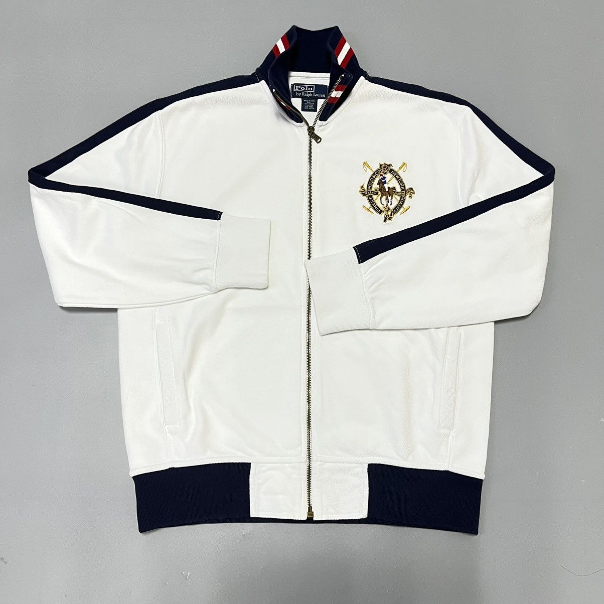 Polo Ralph Lauren × Ralph Lauren × Vintage Polo Ralph Lauren Zip sweatshirt Vintage track top Y2K hype Size US M / EU 48-50 / 2 - 2 Thumbnail